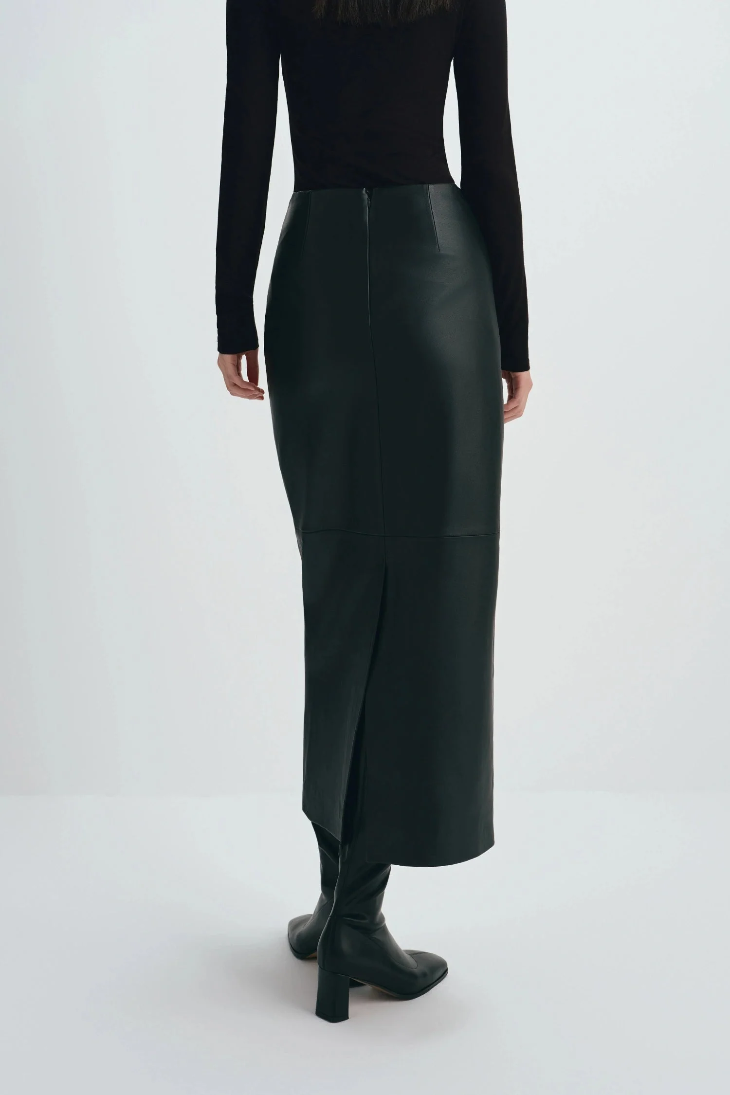 Sophie Rue Anais Leather Midi Skirt - Image 4