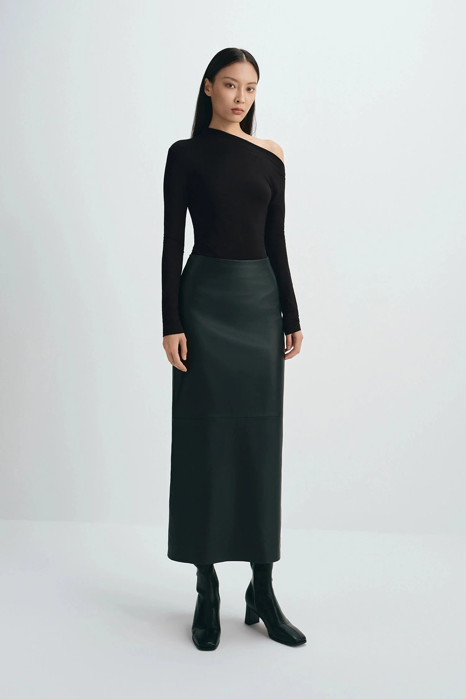 Sophie Rue Anais Leather Midi Skirt - Image 5