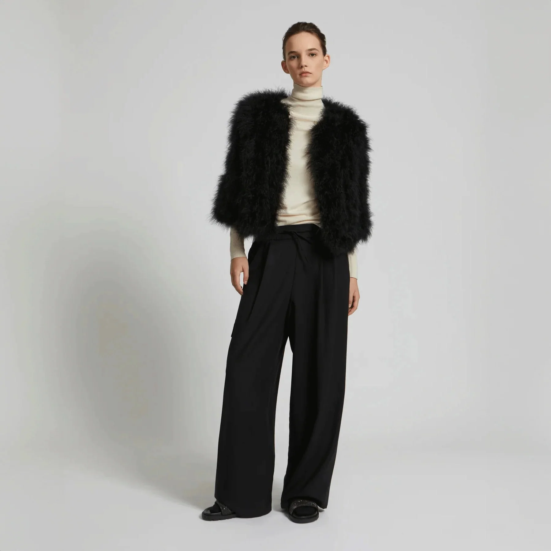 yves salomon Feather Jacket - Black - Image 2