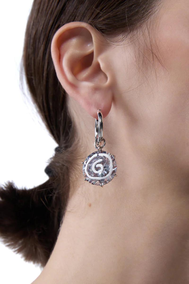 MM6 Maison Margiela Pendant-Embellished Hoop Earrings - Image 12