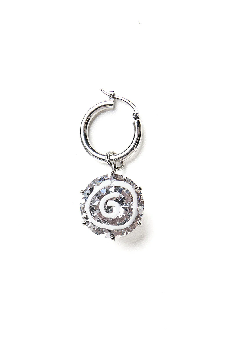 MM6 Maison Margiela Pendant-Embellished Hoop Earrings - Image 3