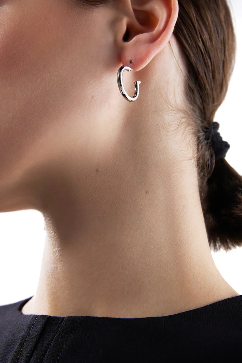 MM6 Maison Margiela Pendant-Embellished Hoop Earrings - Image 9