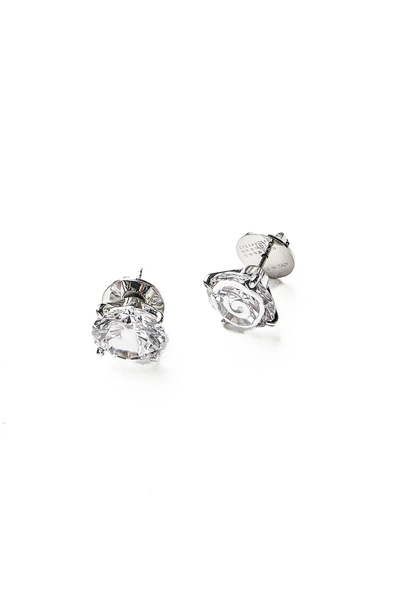 MM6 Maison Margiela White Paint Earrings - White - Image 3