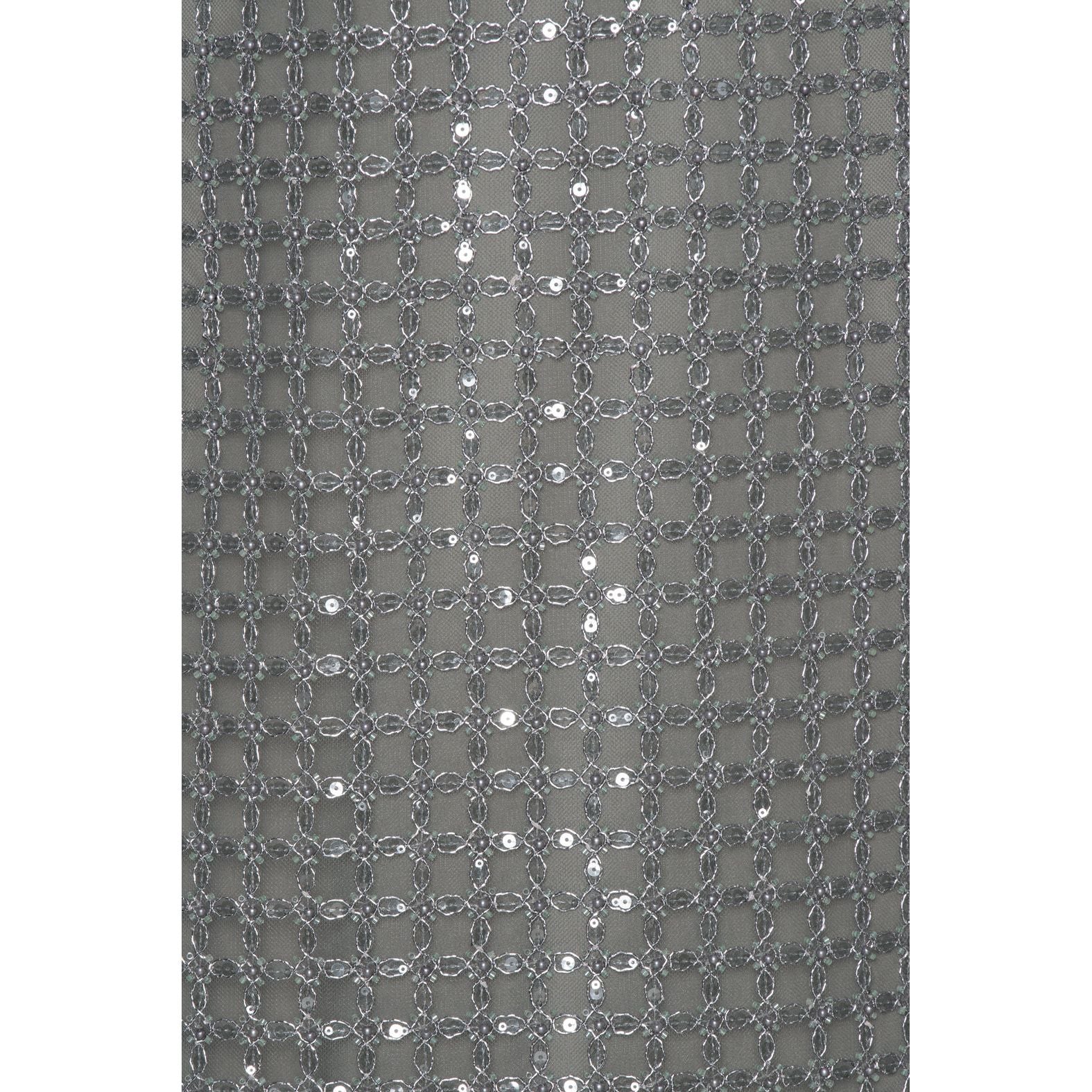 ROTATE Birger Christensen Beaded Maxi Tube Dress - Castor Gray - Image 6