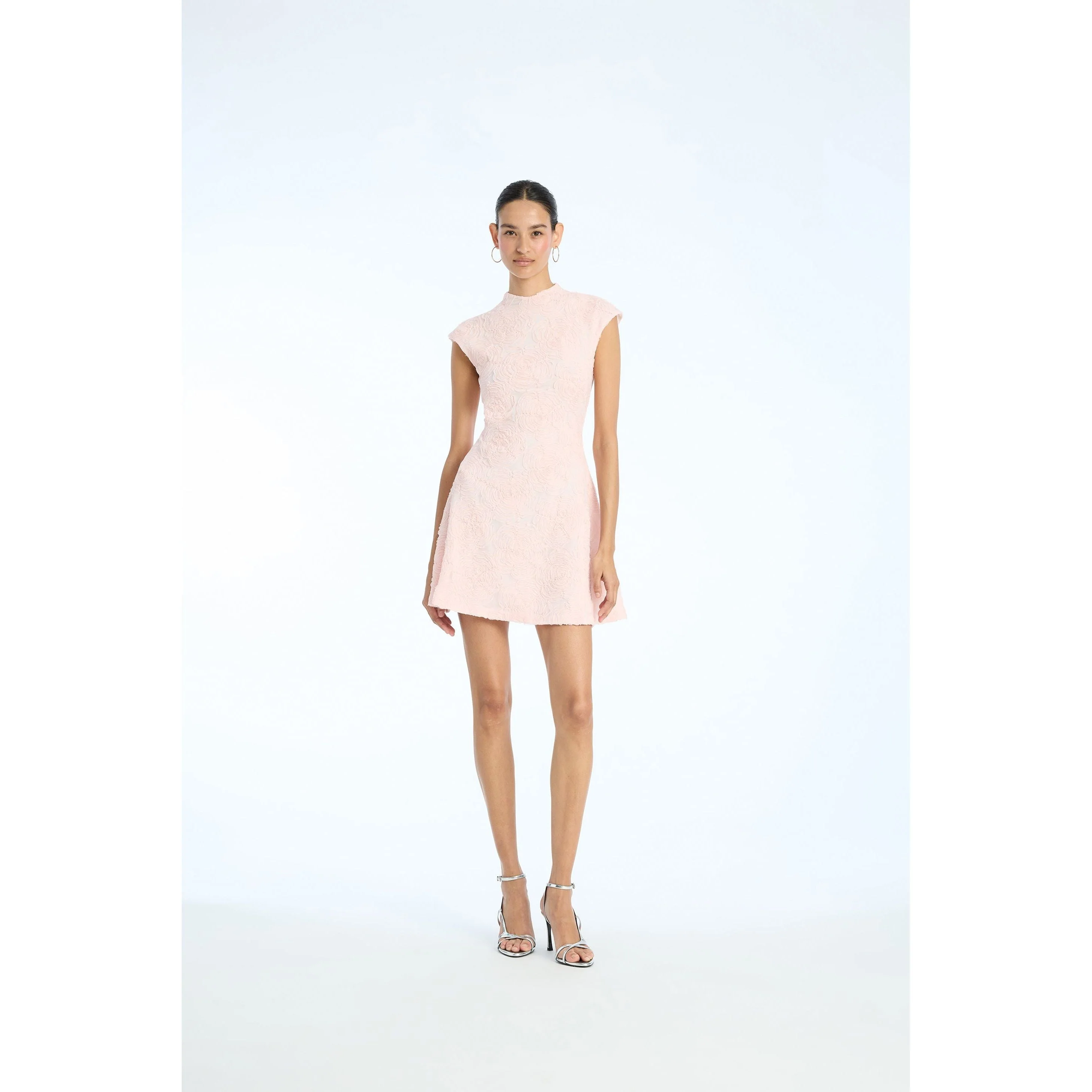 ROTATE Birger Christensen Mesh Mini Dress - Orchid Ice - Image 2