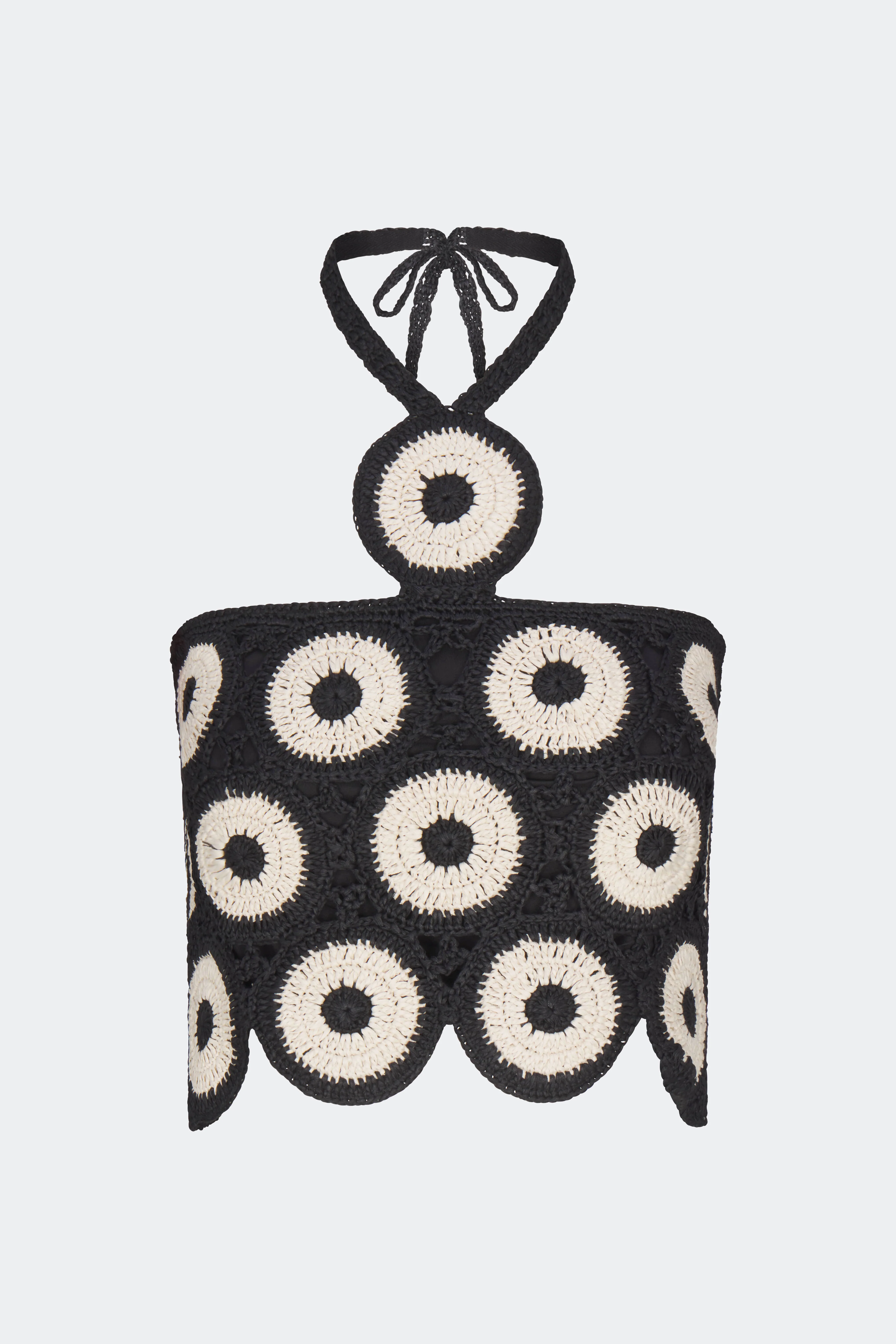 Simon Miller Atlas Crochet Top - Cream/Black - Image 3