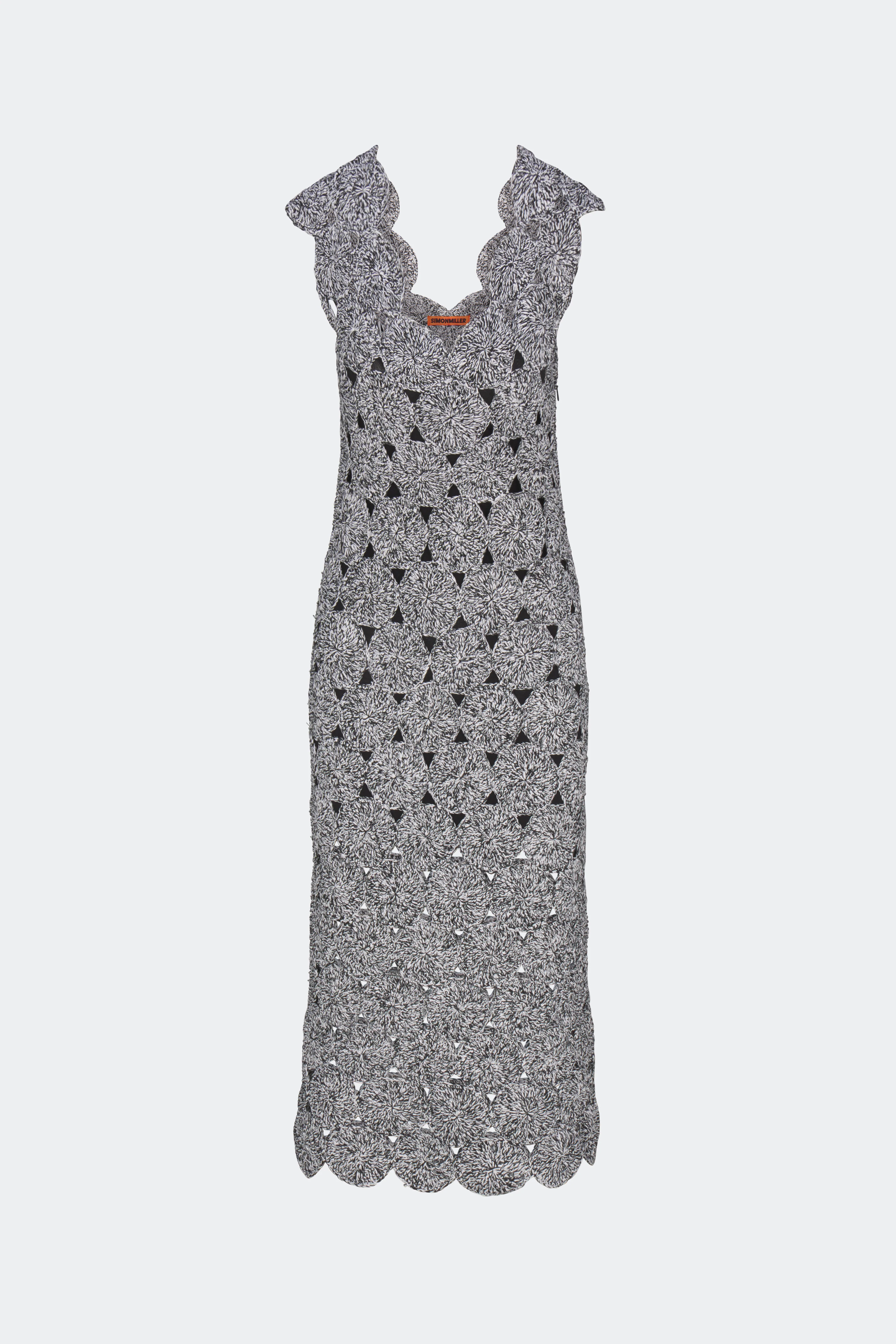 Simon Miller Muro Crochet Dress - Black/White Space Dye - Image 2