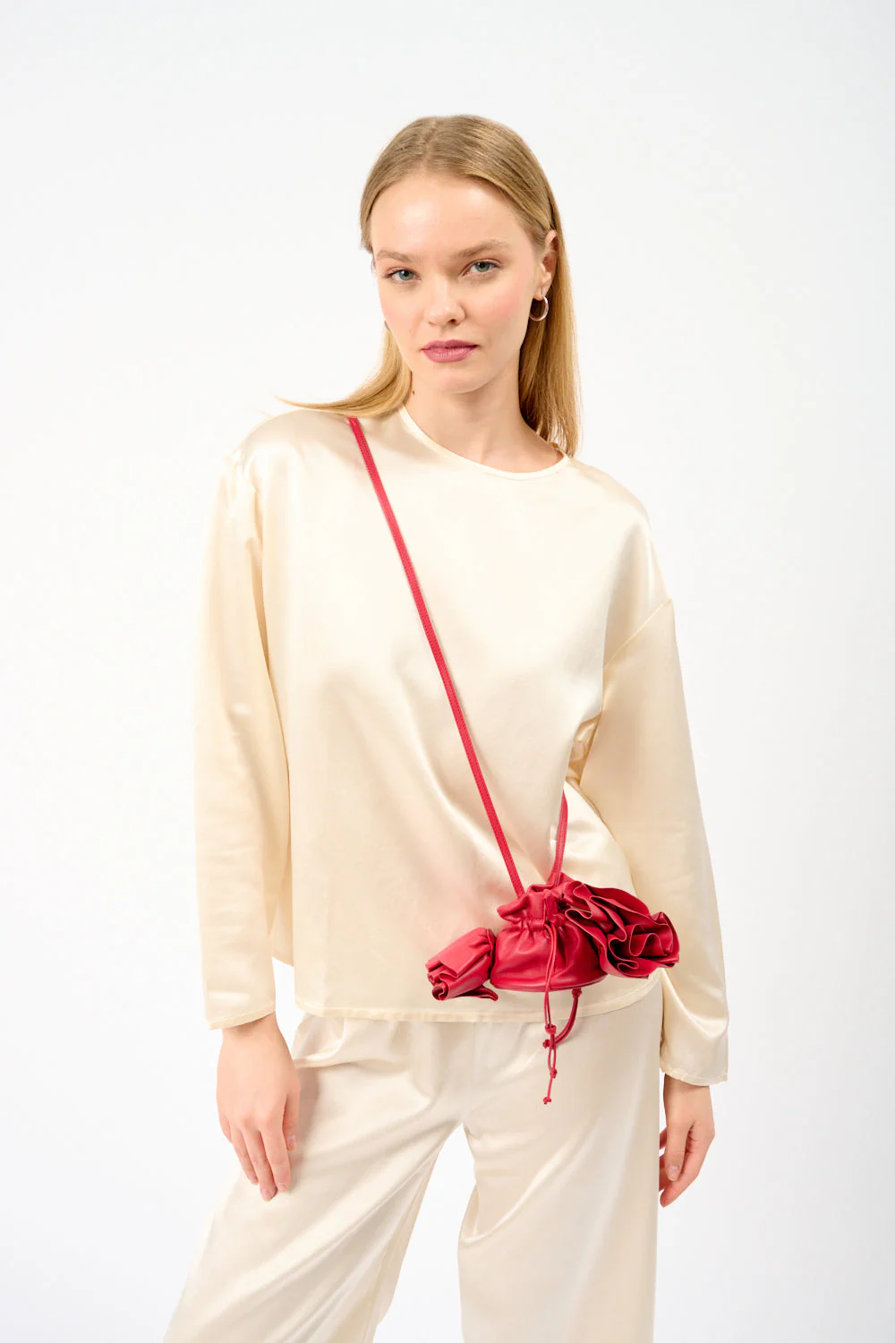 Magda Butrym Floral-Appliquéd Leather Bucket Bag - Image 2