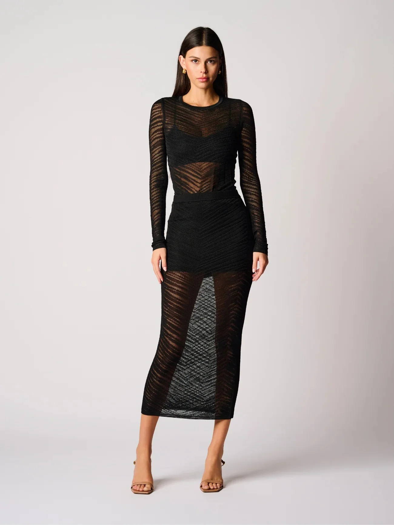 Hevron Rhea Top - Black - Image 2