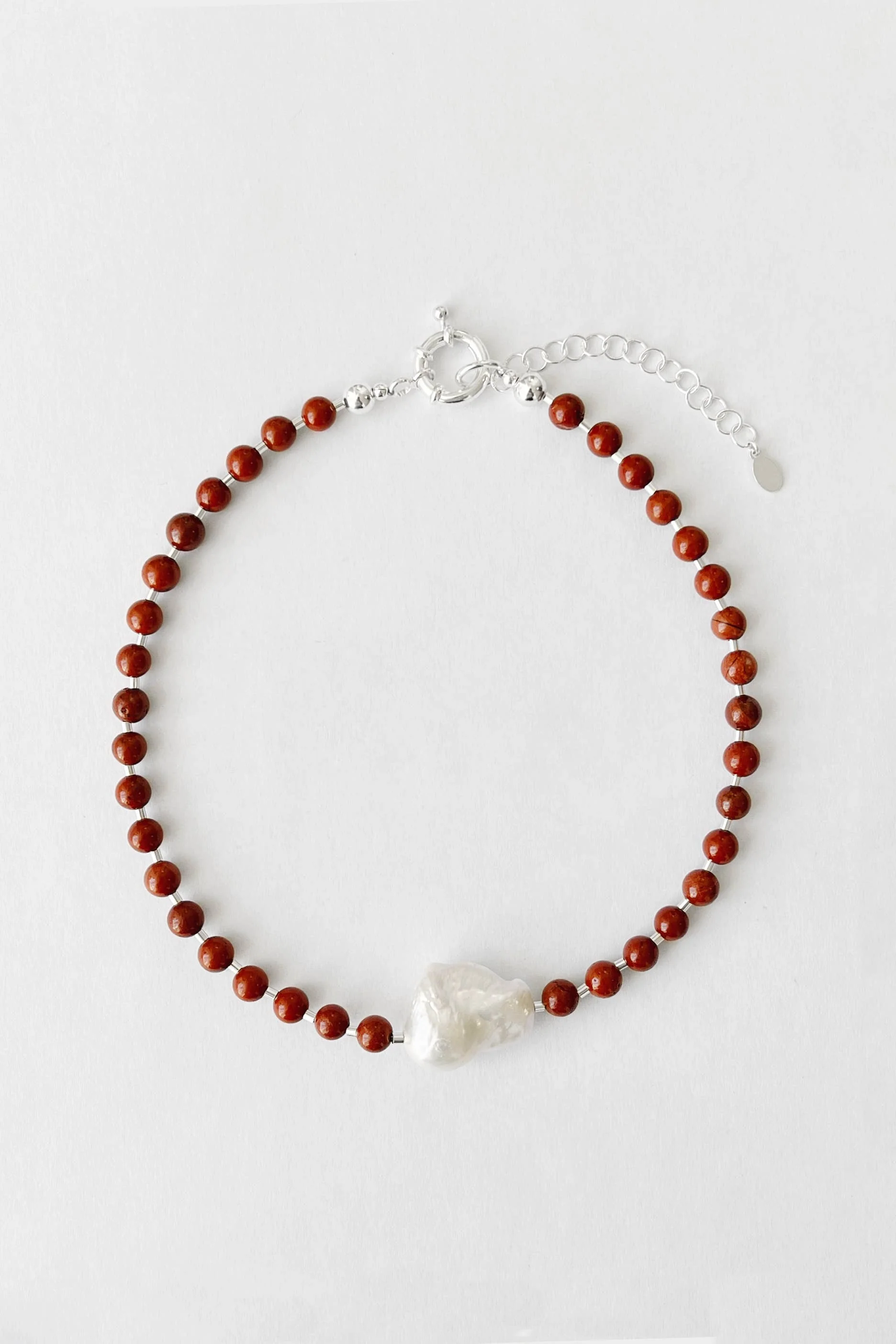 Kara Yoo Mila II Necklace with Fireball Pearl - Red Jasper - Image 2