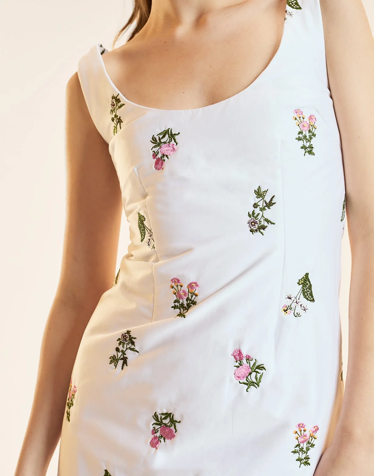 Cynthia Rowley Bouquet Embroidered Dress - White - Image 4