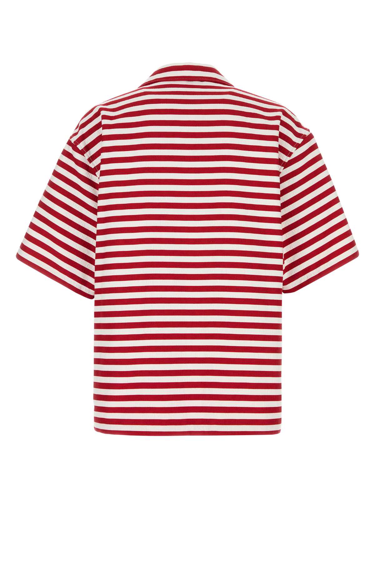 Gucci Embroidered Cotton Blend Shirt - Red/White/Mc - Image 2