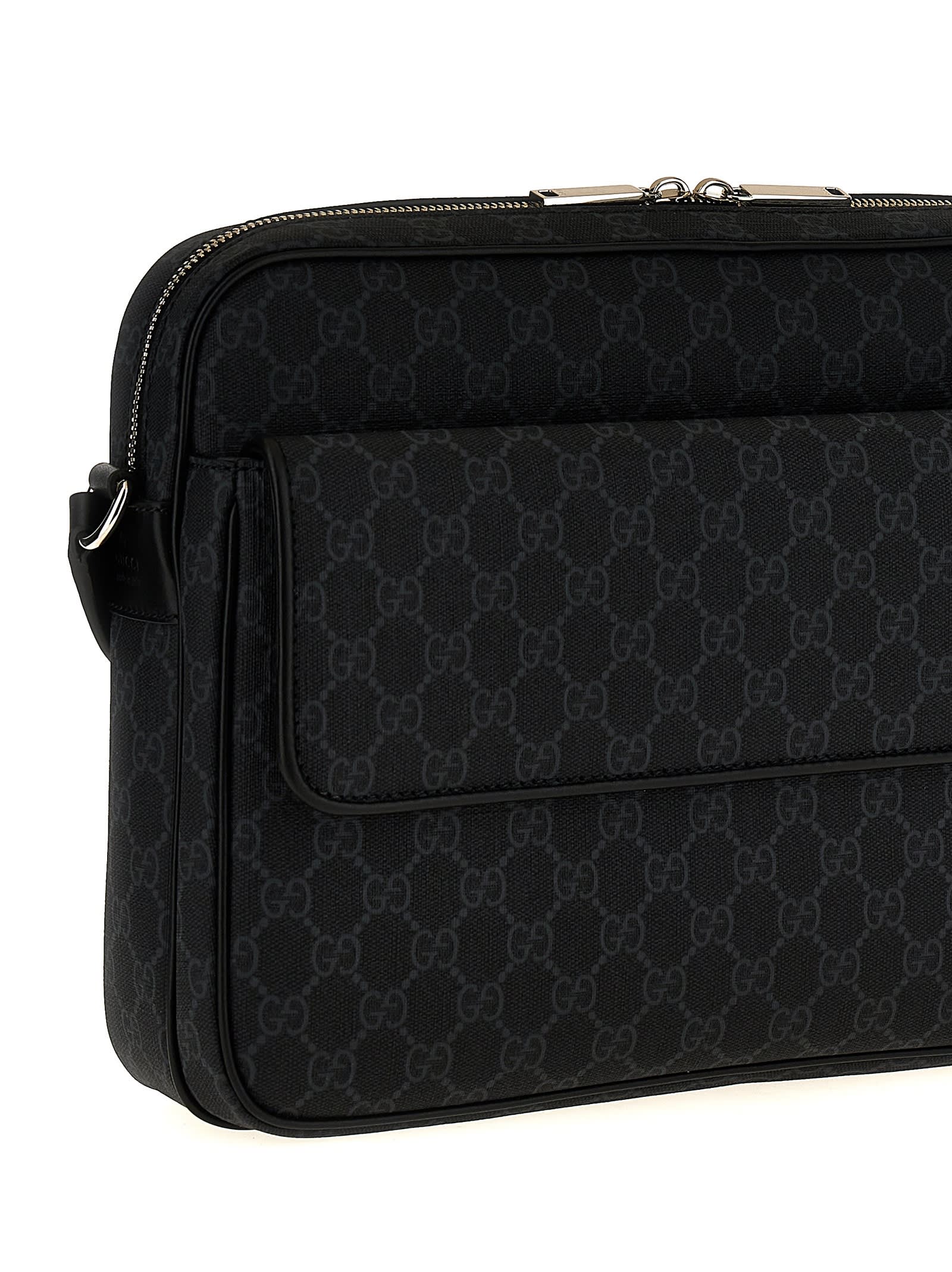 Gucci GG Crossbody Bag - Grey/Black - Image 3