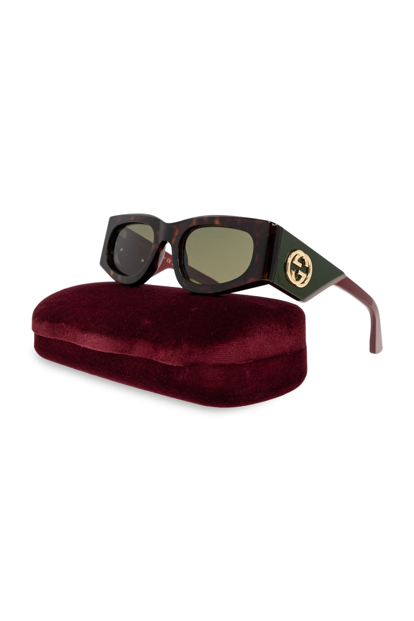 Gucci Sunglasses - Havana Red Green - Image 3