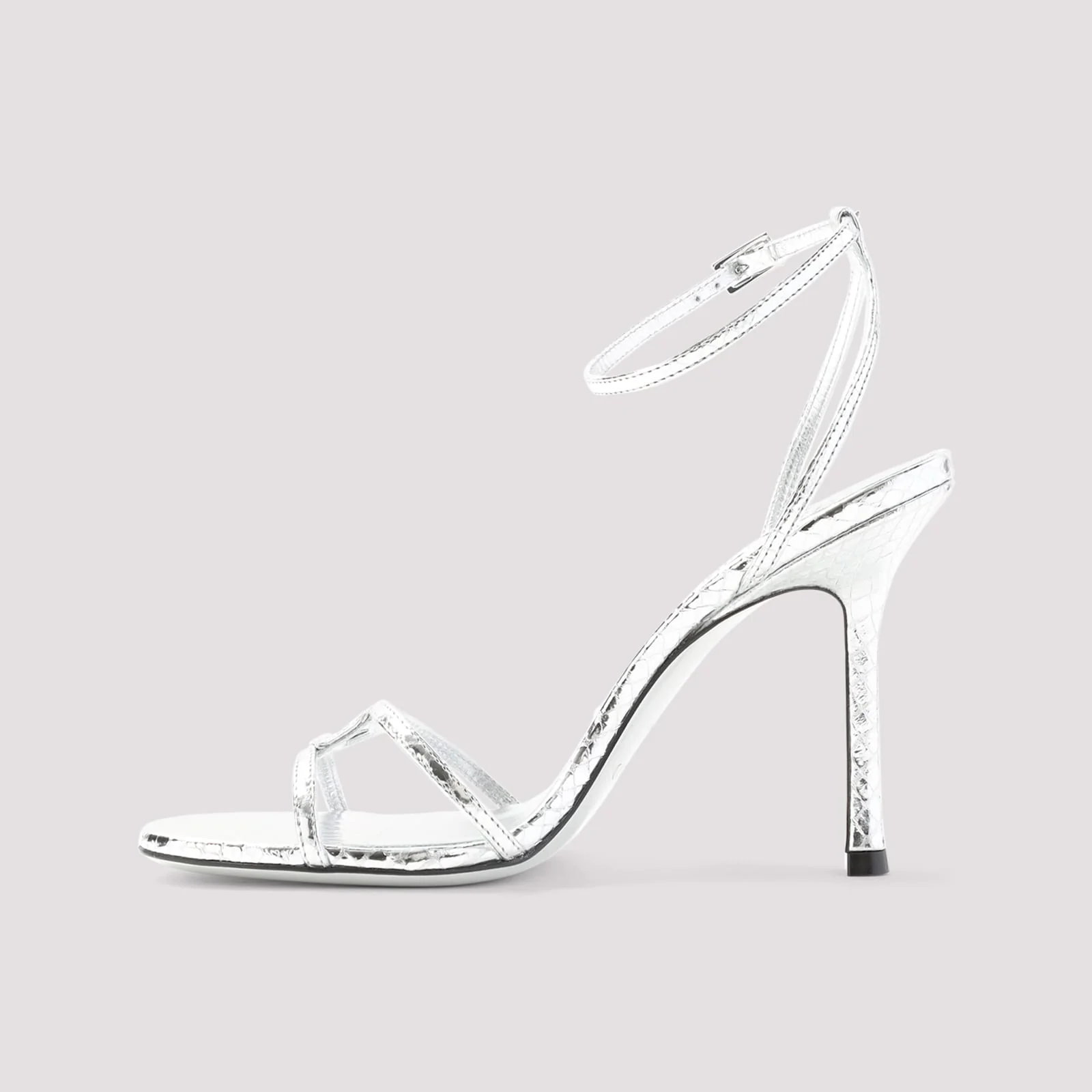 JIMMY CHOO 1998 Leo Candy Wrap Sandals - Silver - Image 4
