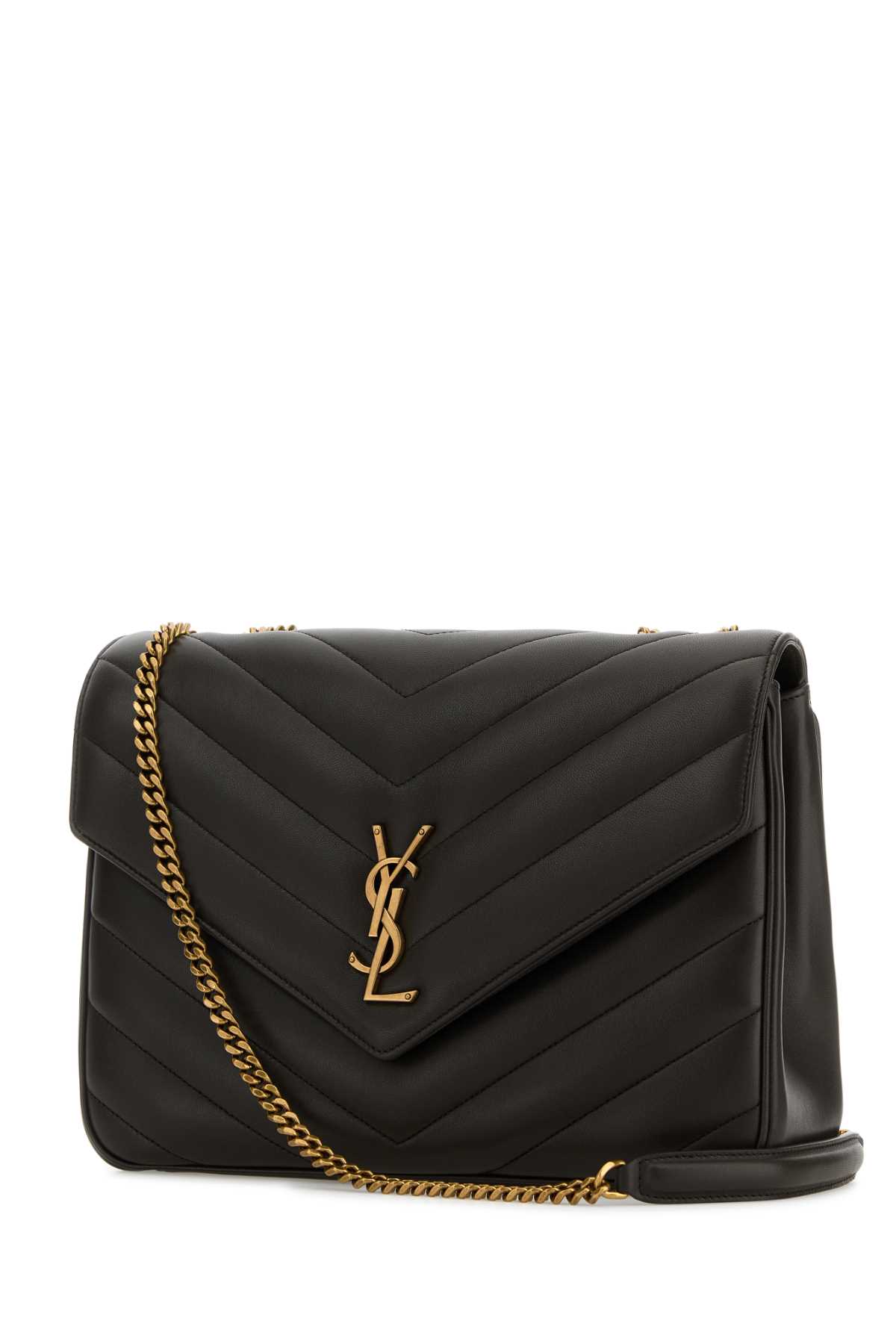 Saint Laurent Dark Brown Leather Large Lou Lou Shoulder Bag - Image 2