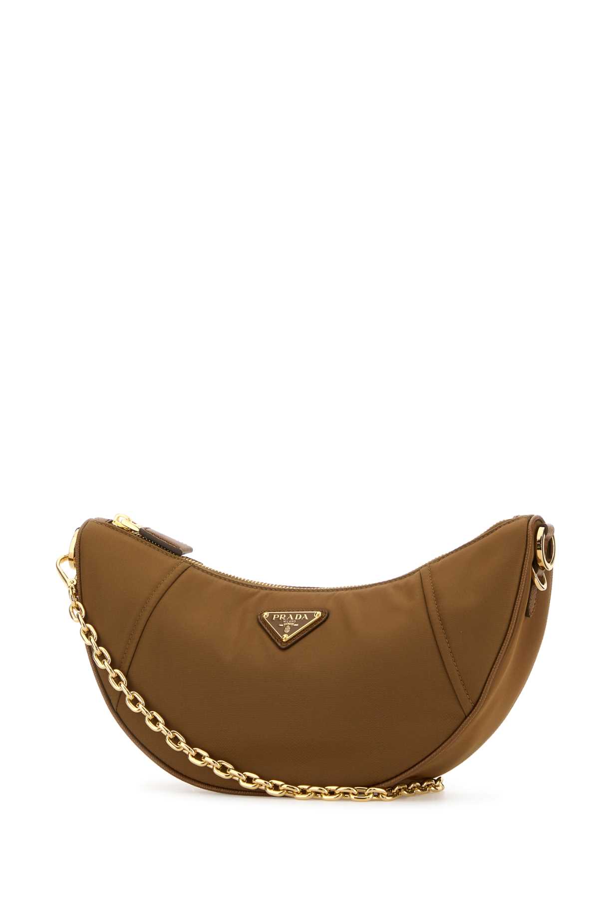 Prada Camel Re-Nylon Demi-Lune Shoulder Bag - Brandy - Image 2