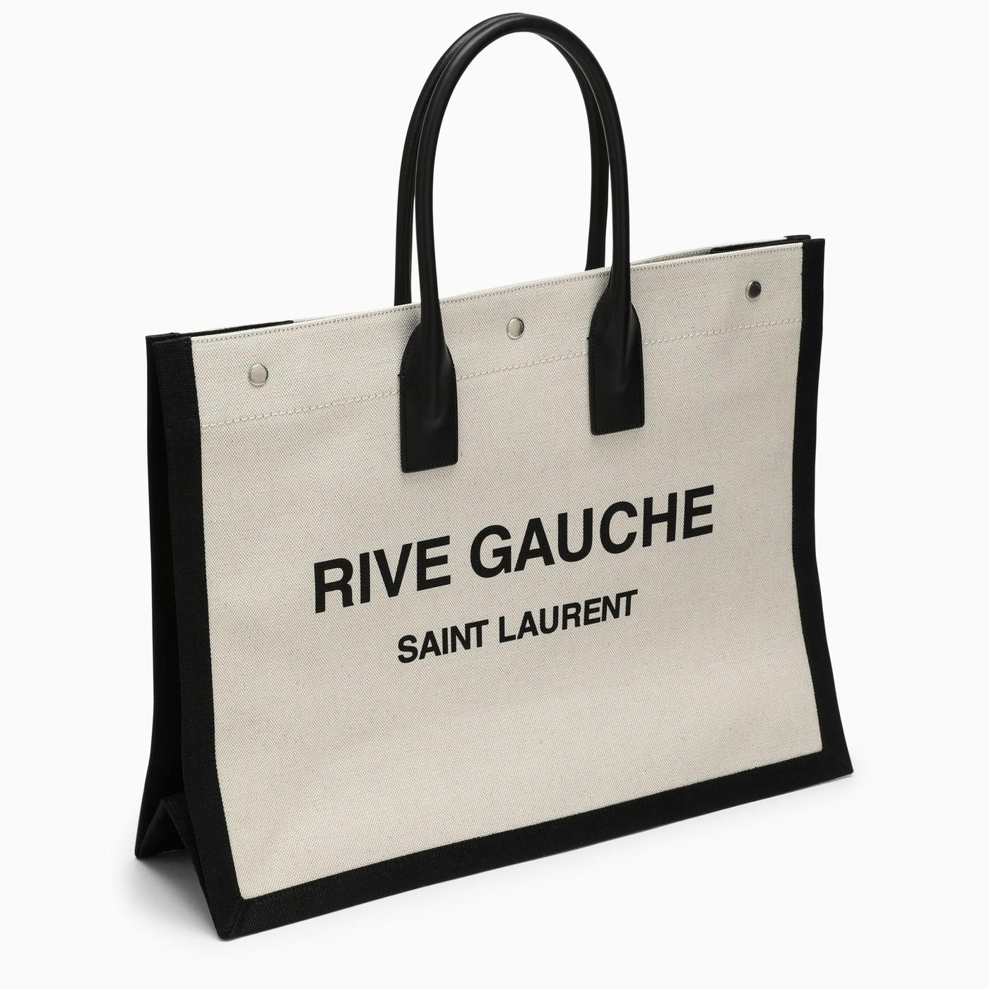 Saint Laurent Rive Gauche Shopping Bag Tote - Greggio Ner - Image 2