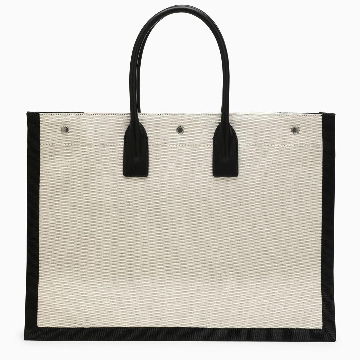 Saint Laurent Rive Gauche Shopping Bag Tote - Greggio Ner - Image 3