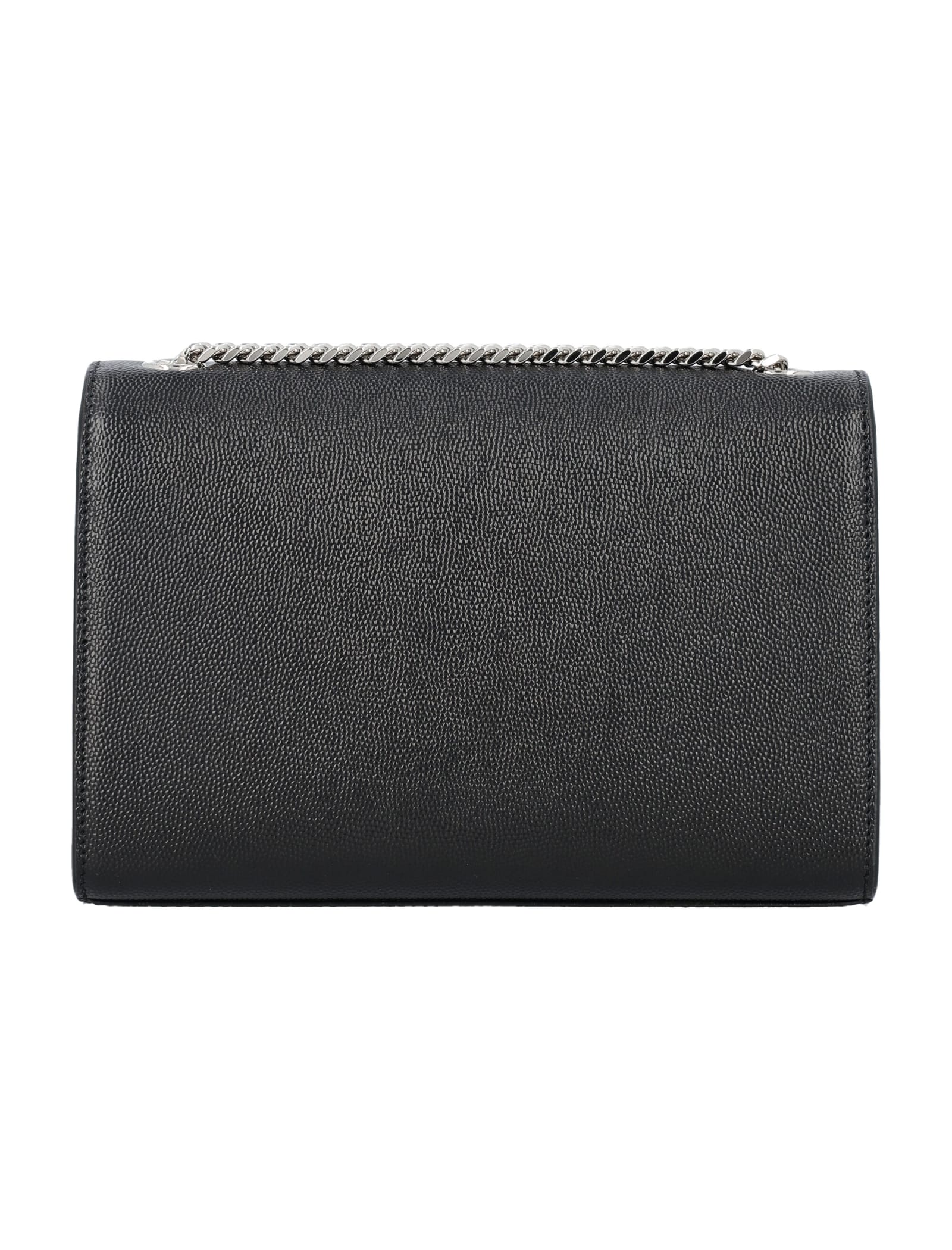 Saint Laurent Kate Small Grain De Poudre Embossed Leather Shoulder Bag - Black - Image 4