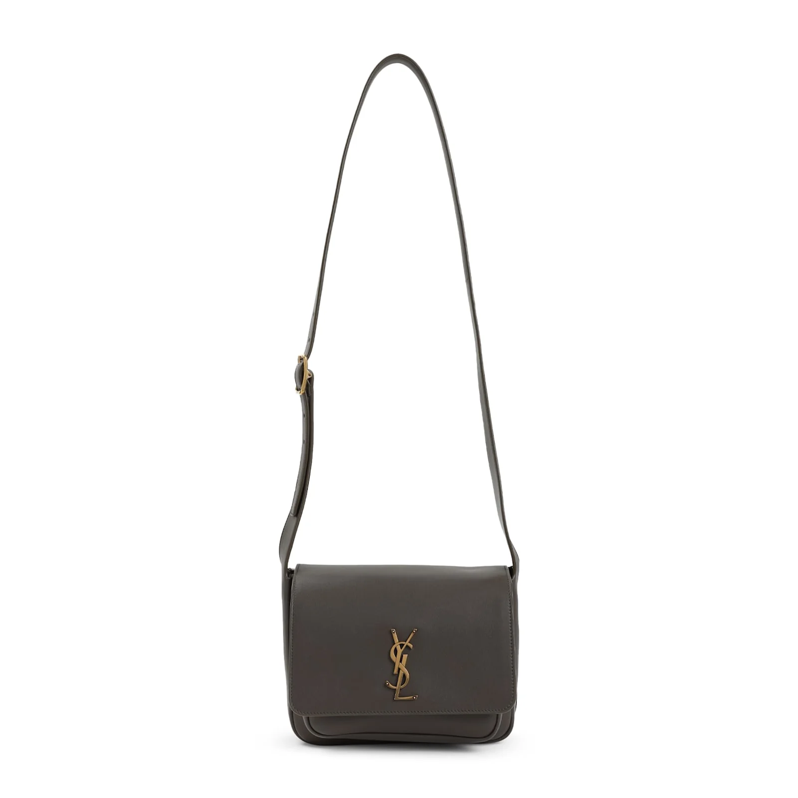 Saint Laurent Mud Leather Niki Saddle Crossbody Bag - Light Musk - Image 2