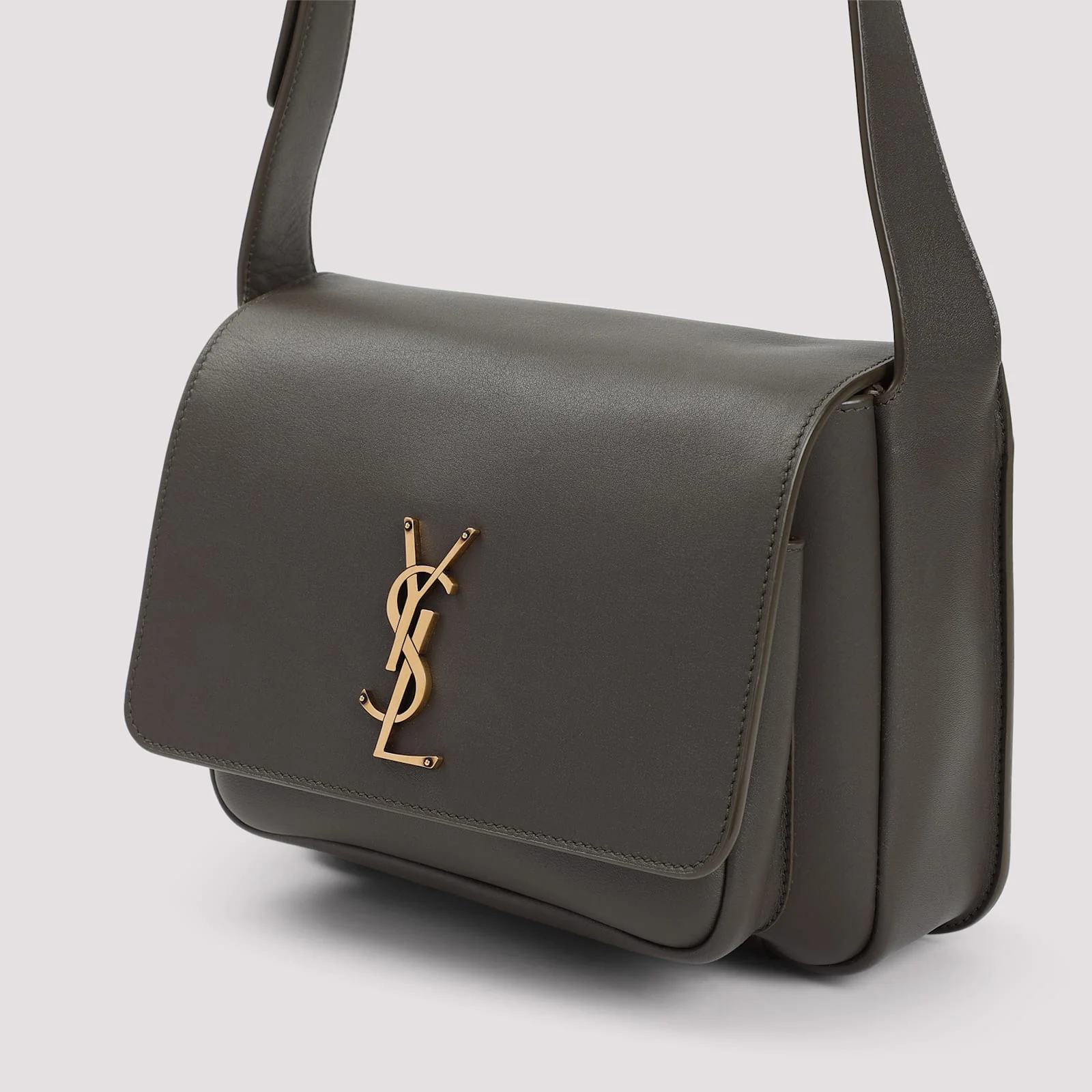 Saint Laurent Mud Leather Niki Saddle Crossbody Bag - Light Musk - Image 5