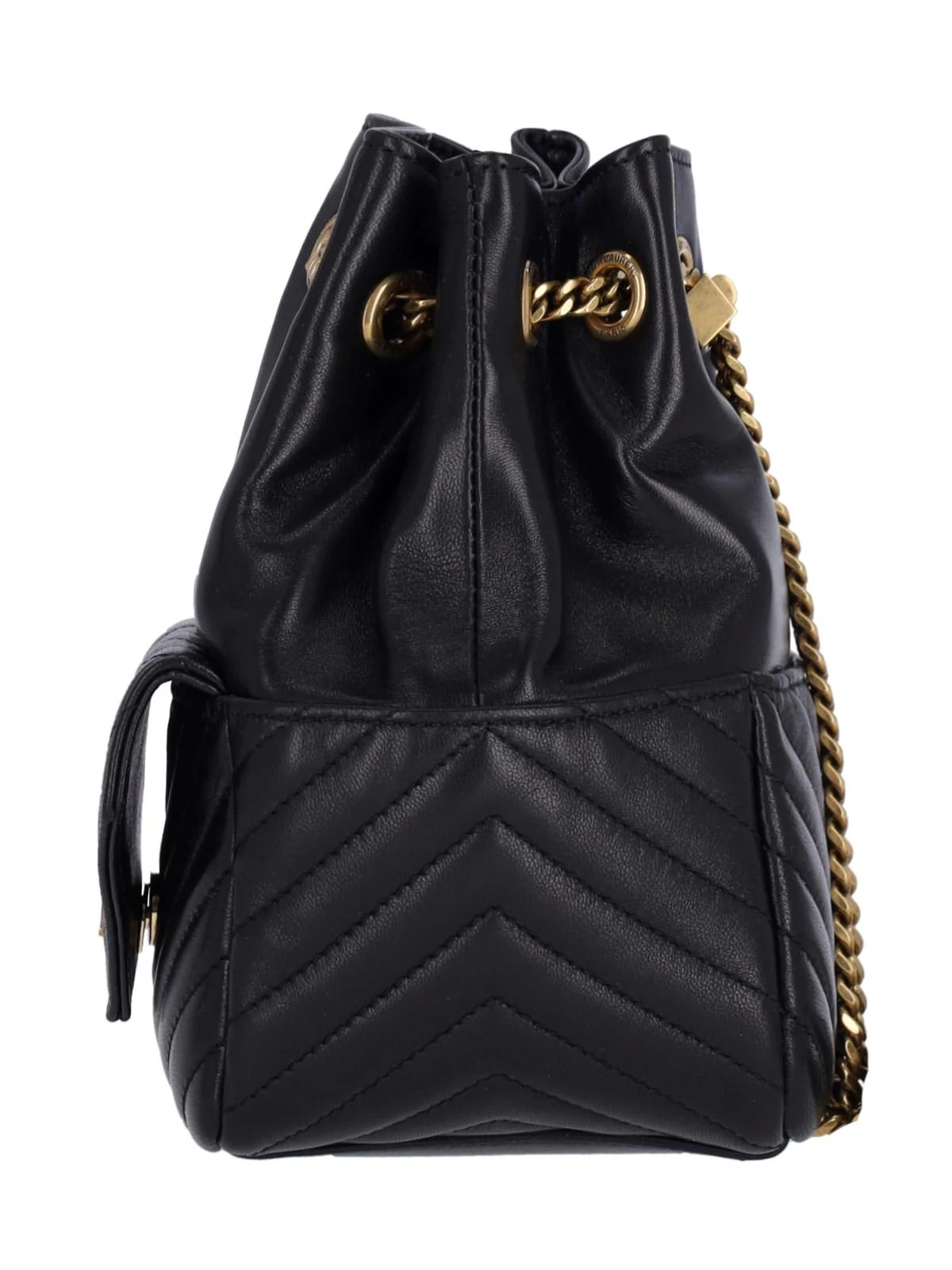 Saint Laurent Joe Mini Bucket Bag - Black - Image 4