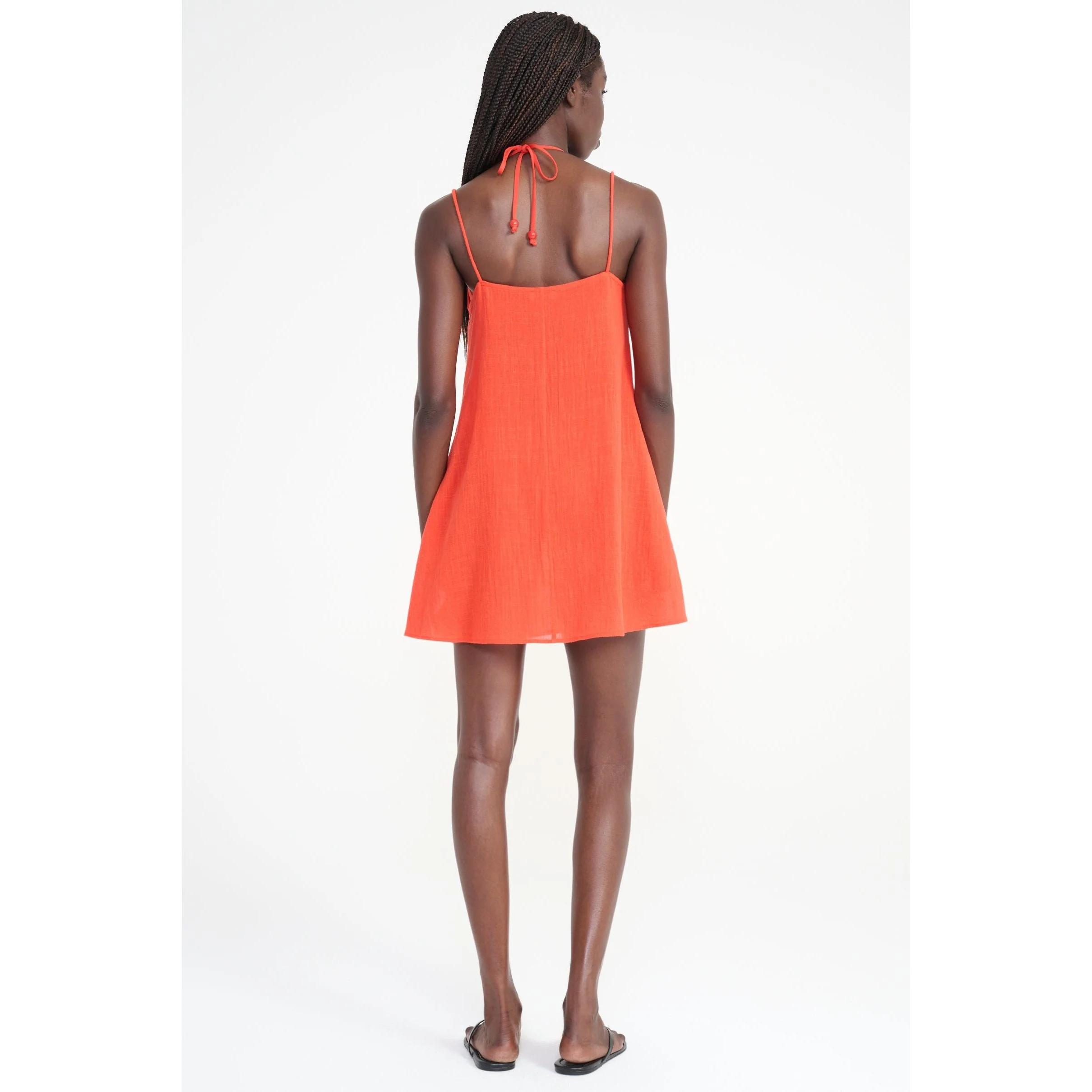Staud Laura Mini Dress - Flame - Image 3