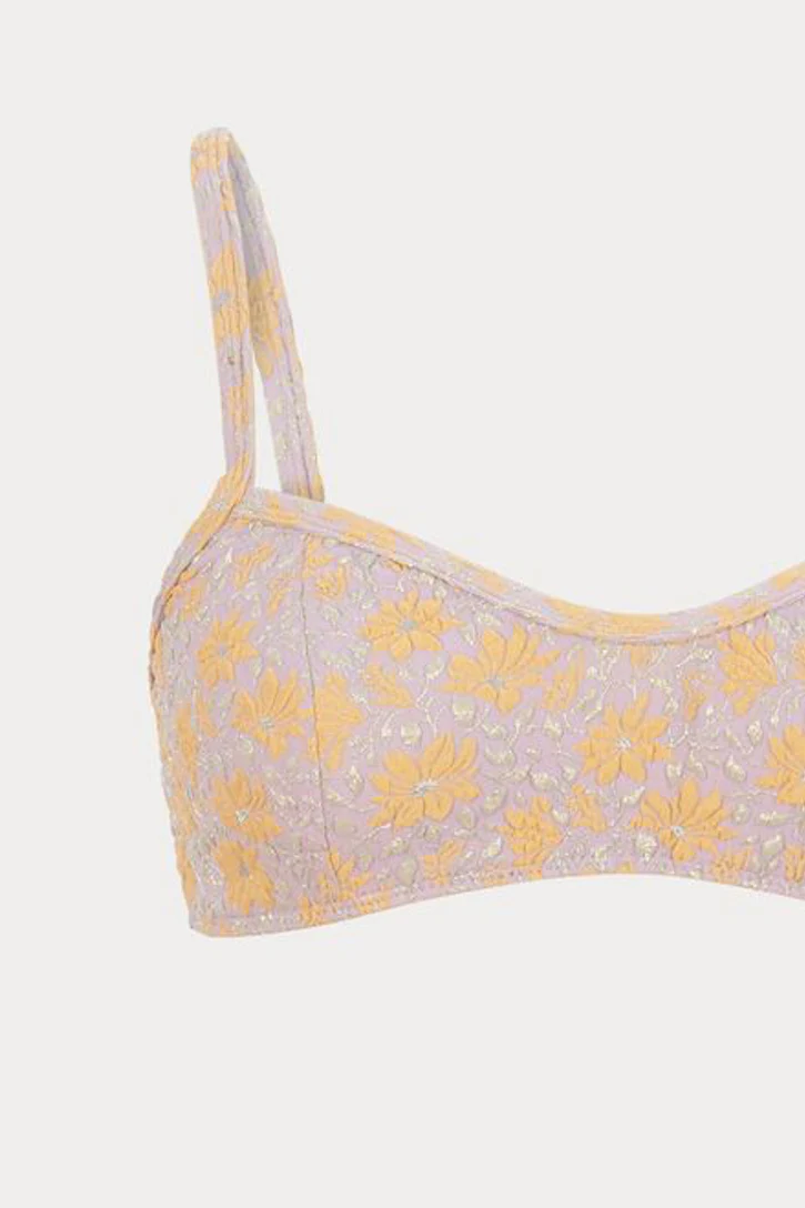 Rachel Comey Revival Top in Lilac Posy Jacquard Top - Image 2
