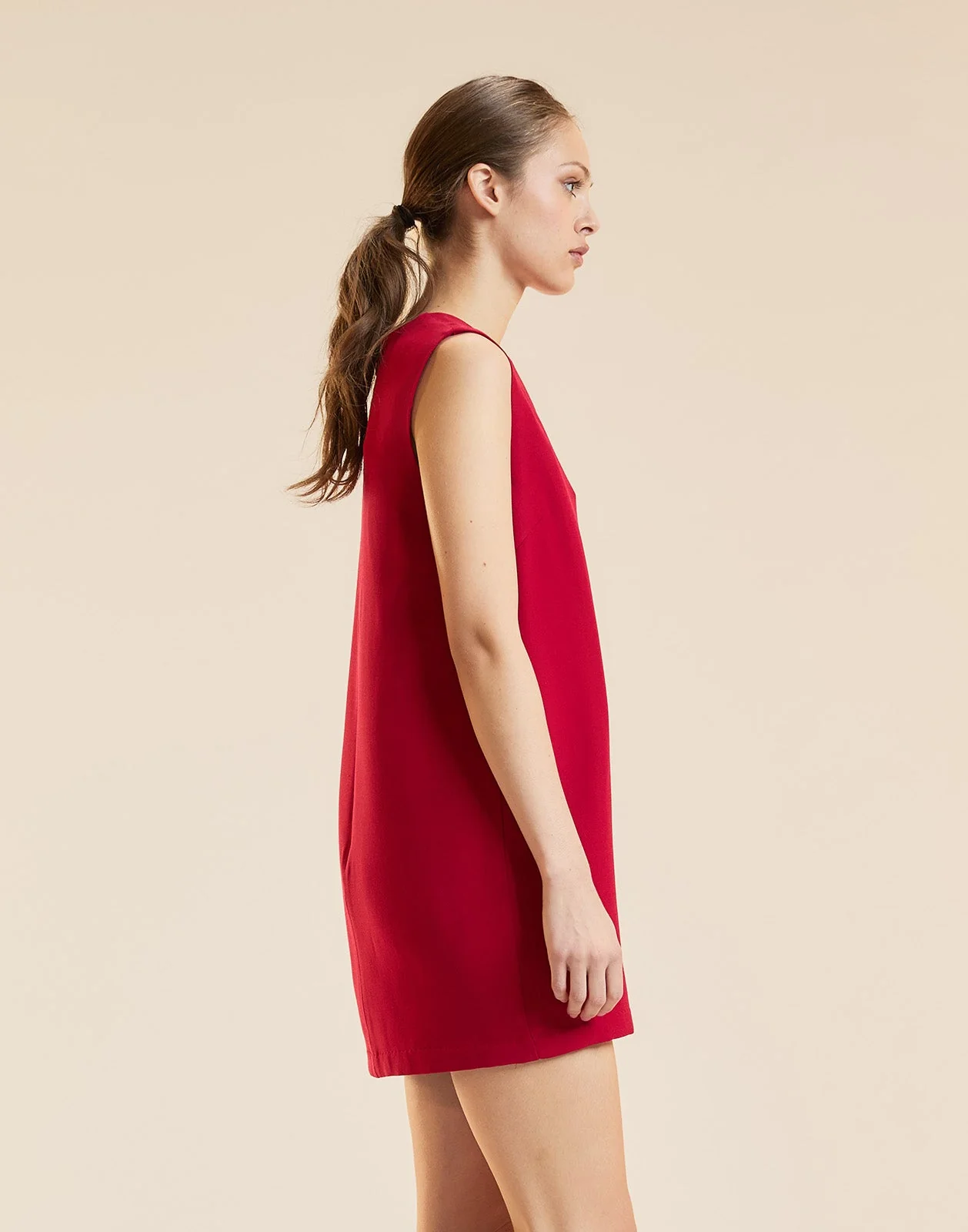 Cynthia Rowley Penelope Shift Dress - Red - Image 3