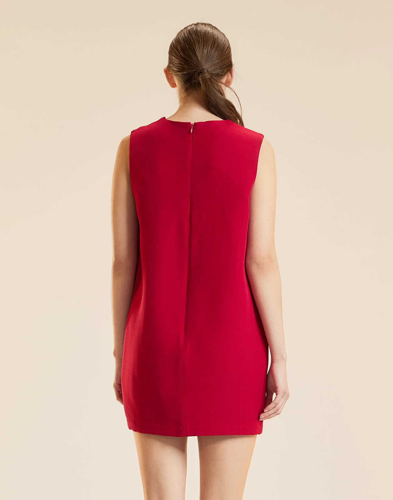 Cynthia Rowley Penelope Shift Dress - Red - Image 4