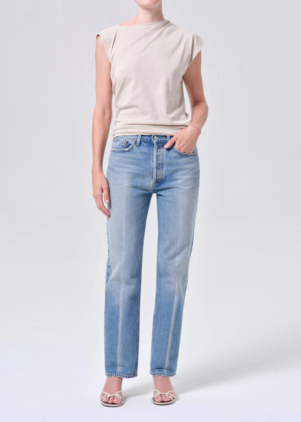 AGOLDE Lana Jeans - Medium Vintage Indigo - Image 2