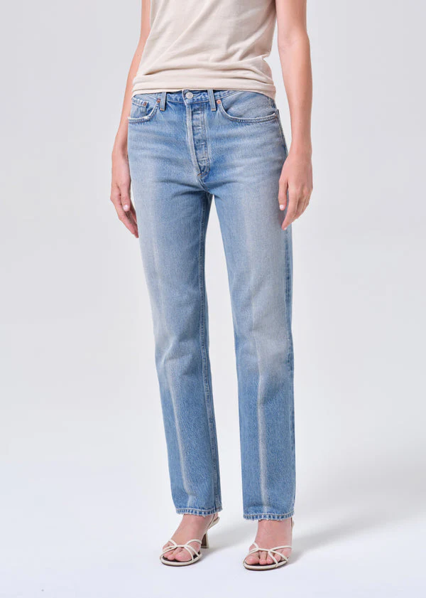 AGOLDE Lana Jeans - Medium Vintage Indigo - Image 3