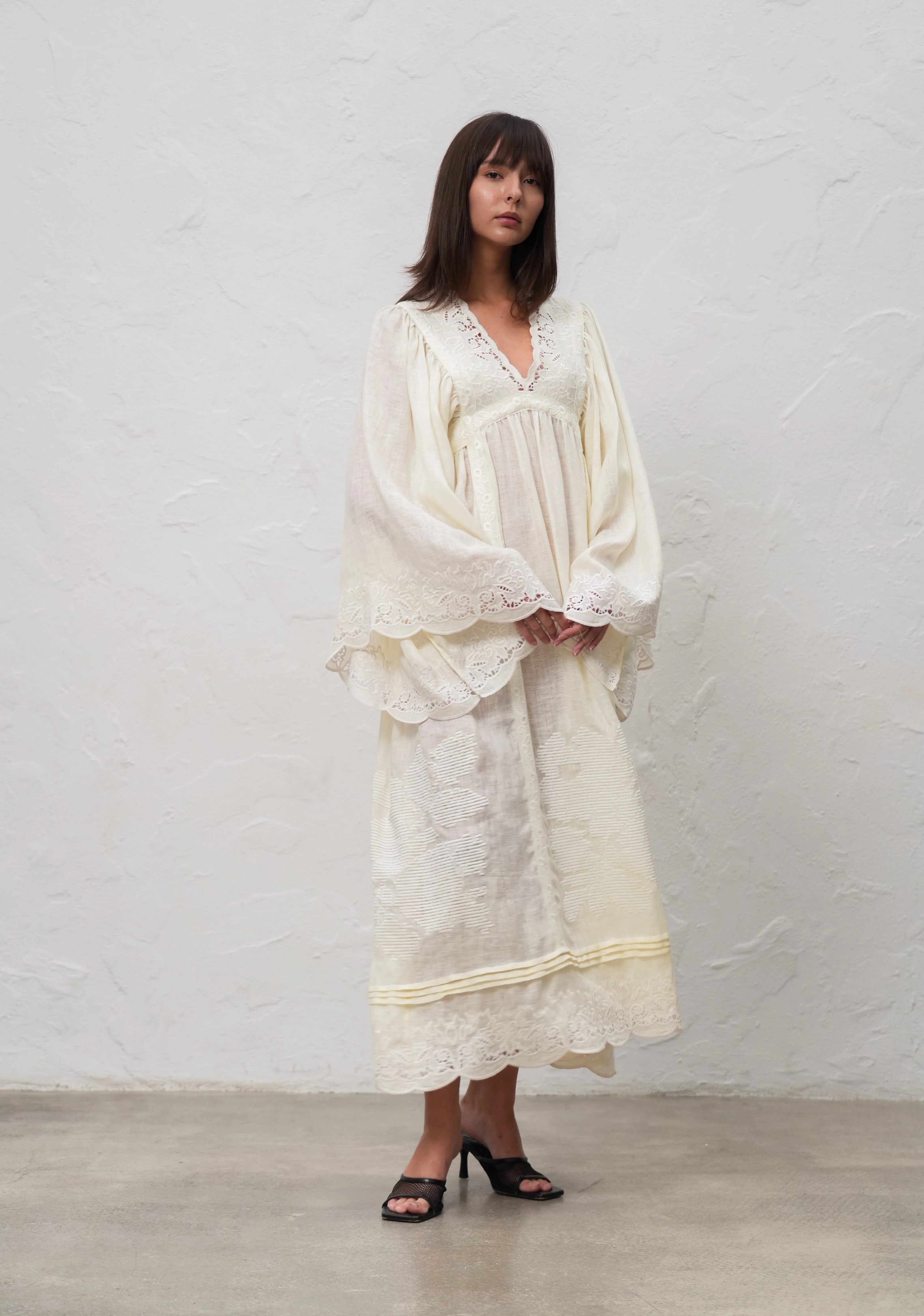 Annabo Eternal Meadow Maxi Dress - Ivory - Image 3