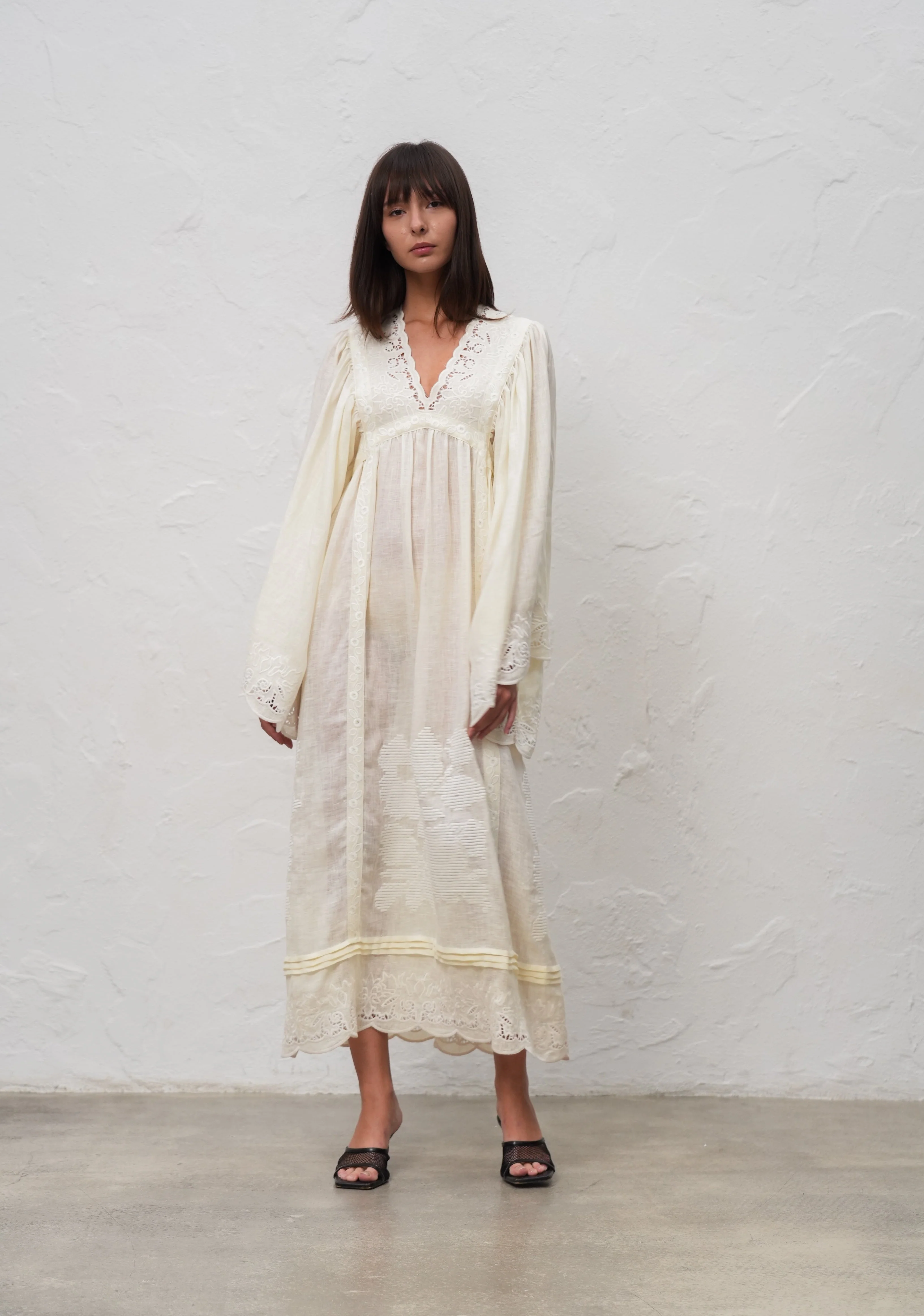 Annabo Eternal Meadow Maxi Dress - Ivory - Image 4