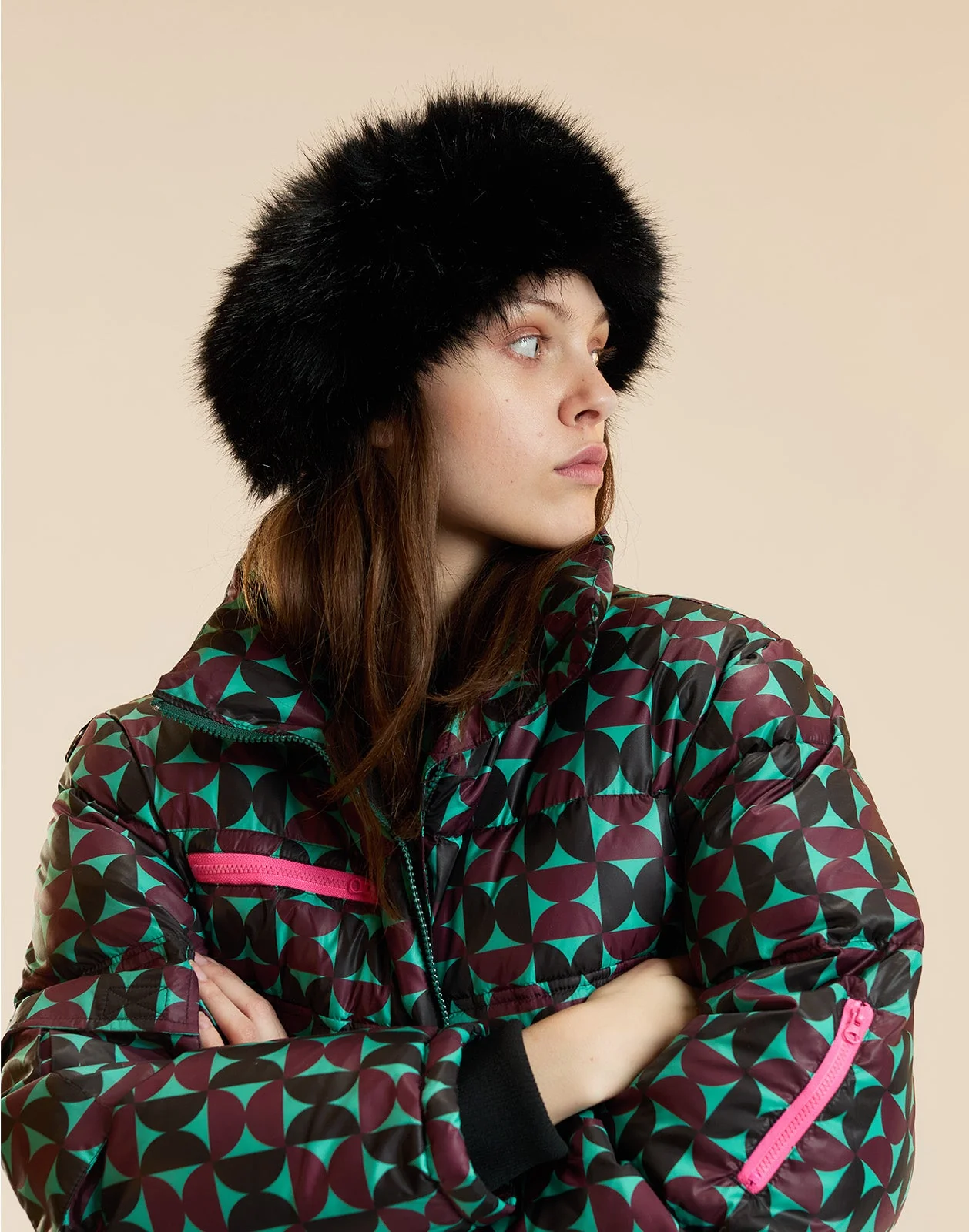 Cynthia Rowley Faux Fur Headband - Image 2