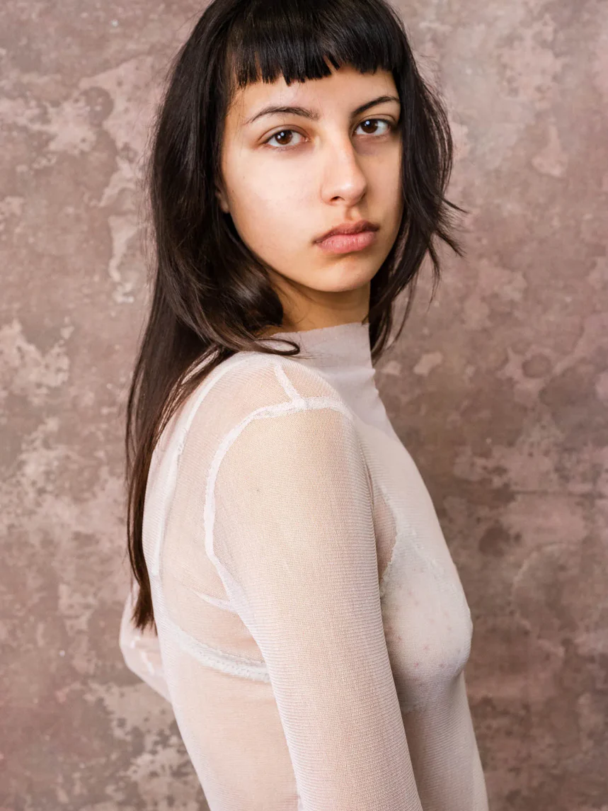 Sula Clothing LTD. Slash Neck Silk Tulle Tee - Image 4