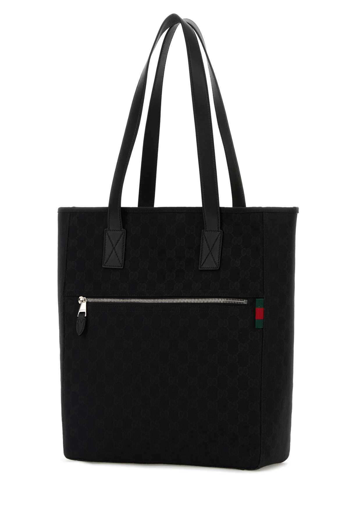 Gucci GG Fabric Shopping Bag Tote - Black - Image 2