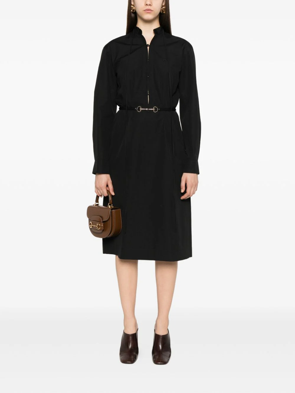 Gucci Cotton Short Dress - Black - Image 4
