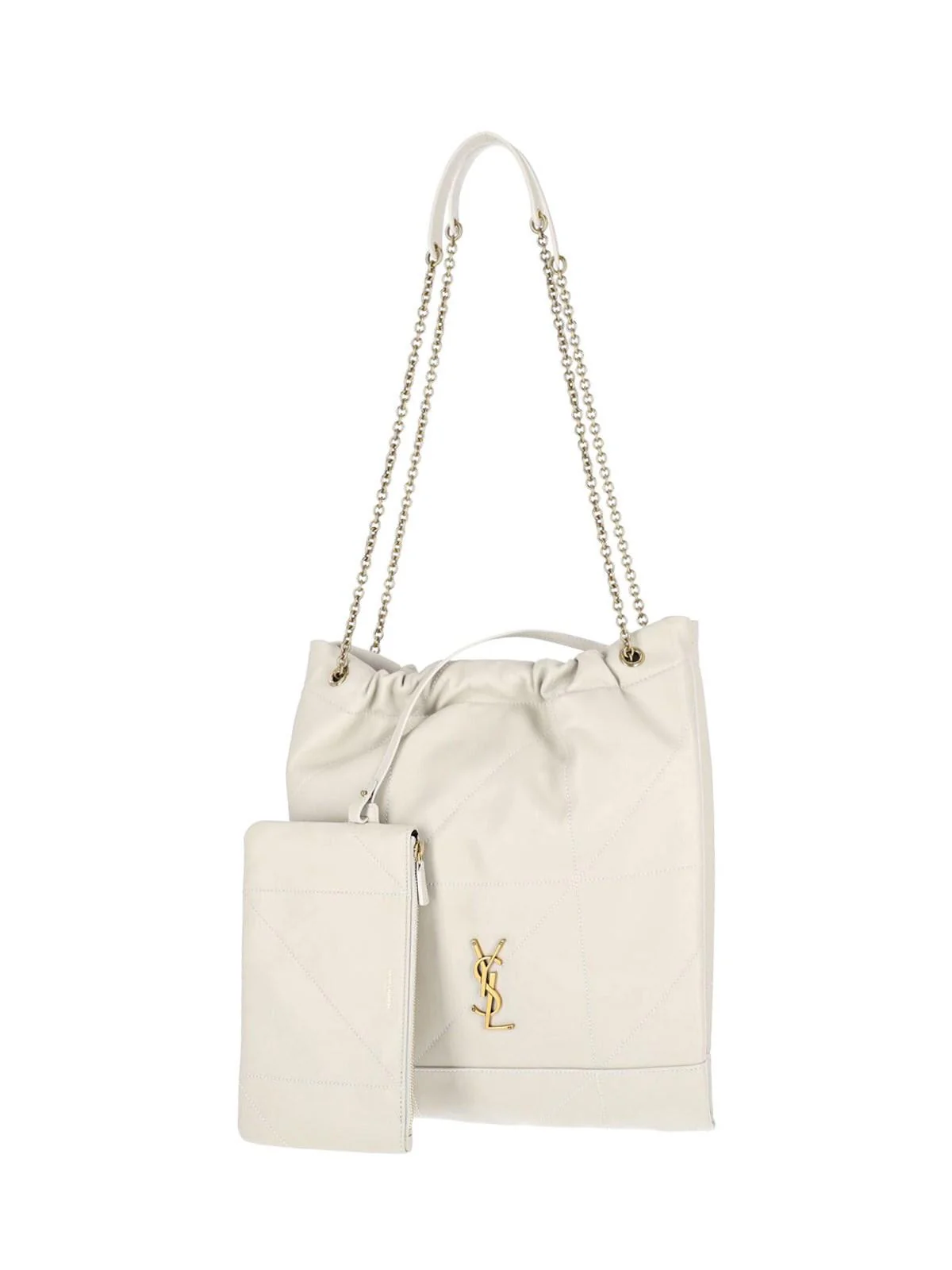 Saint Laurent Jamie Pochon Bucket Bag - Cremasoft - Image 4