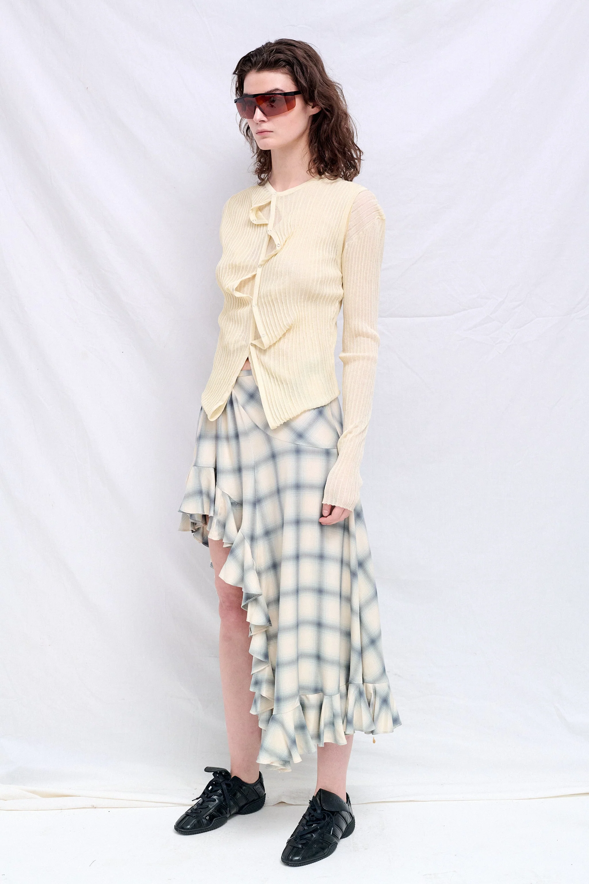 Wynn Hamlyn Ivory Double Up Rib Cardigan - Image 2