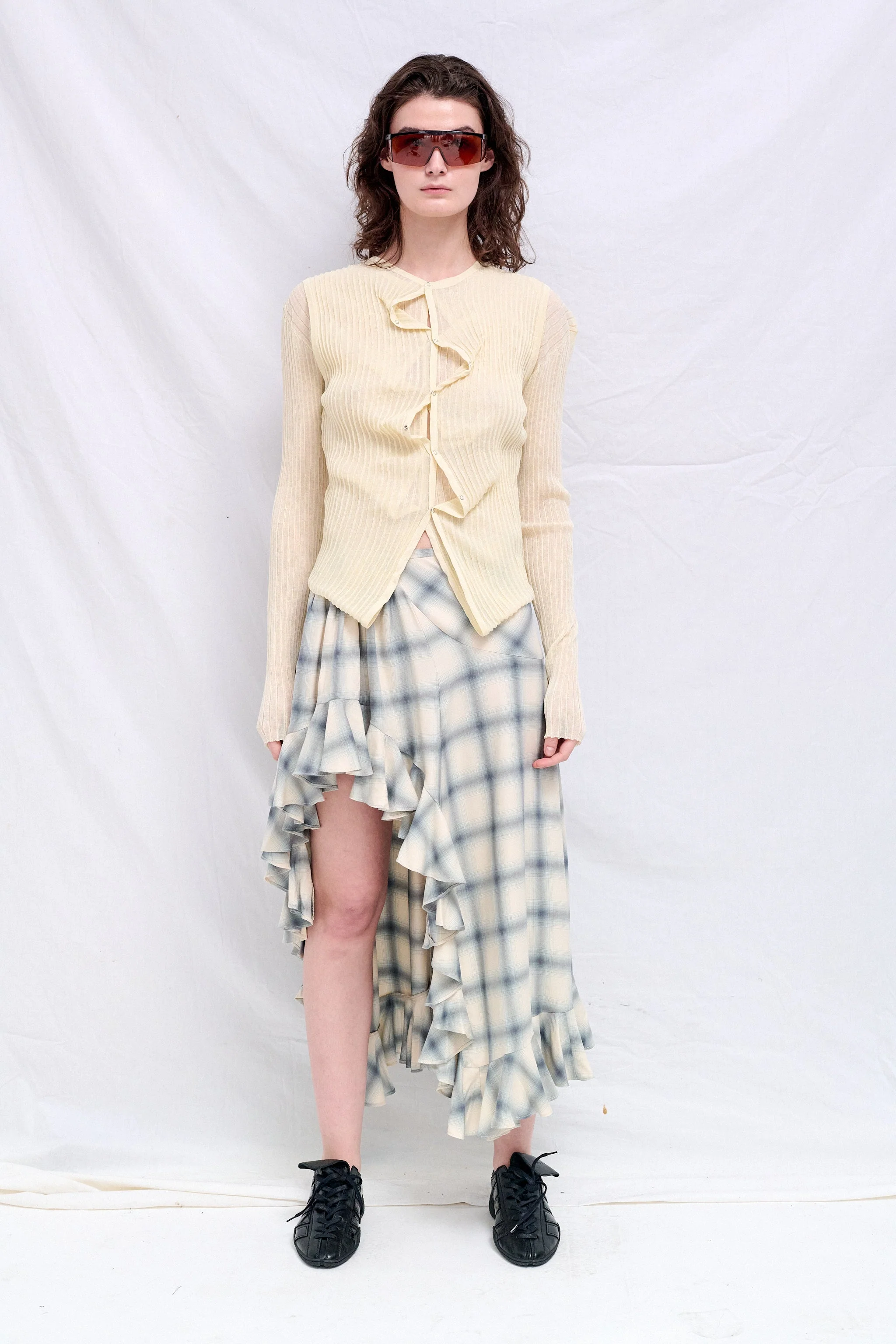 Wynn Hamlyn Ivory Double Up Rib Cardigan - Image 3