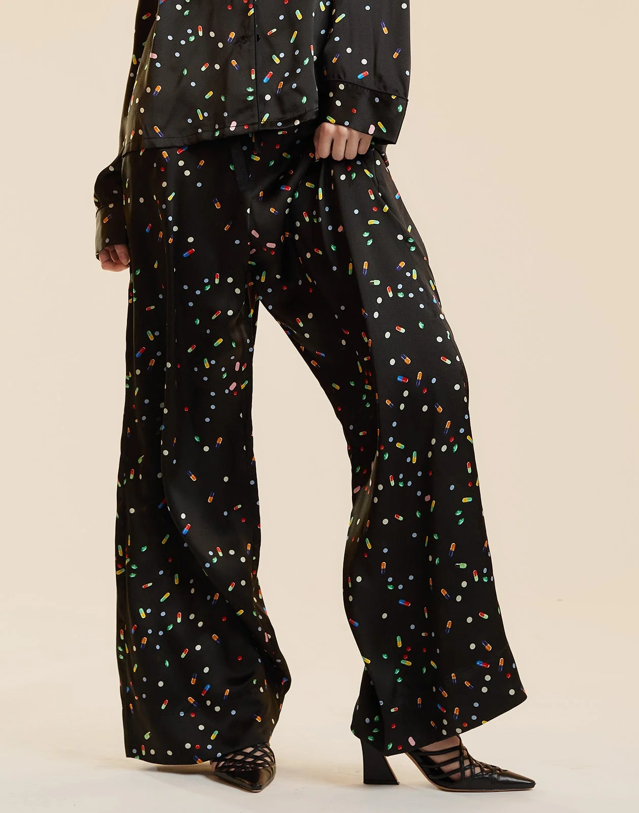 Cynthia Rowley Pill PJ Lounge Pant - Black Multi