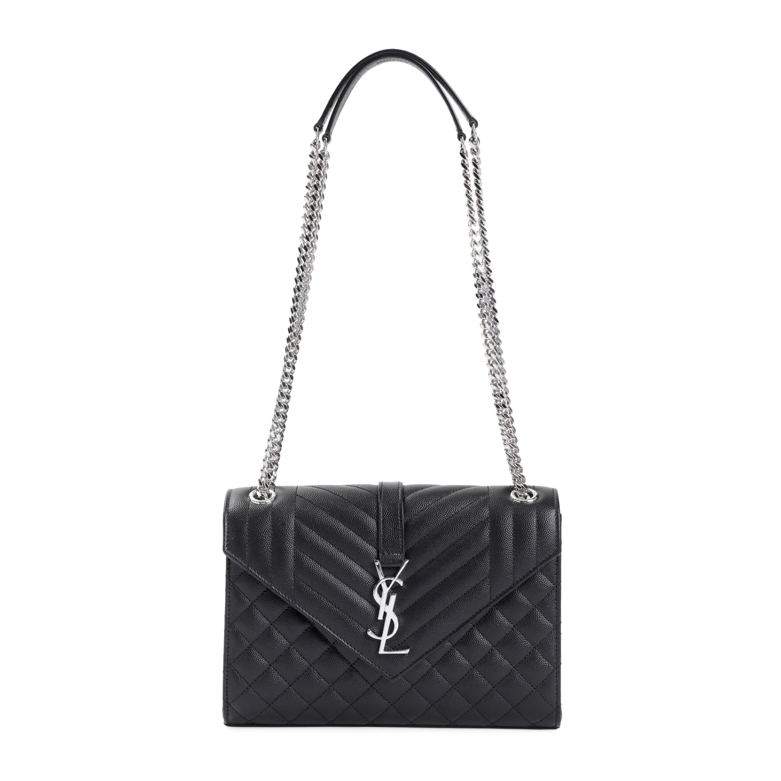Saint Laurent YSL Envel Shoulder Bag - Black - Image 2