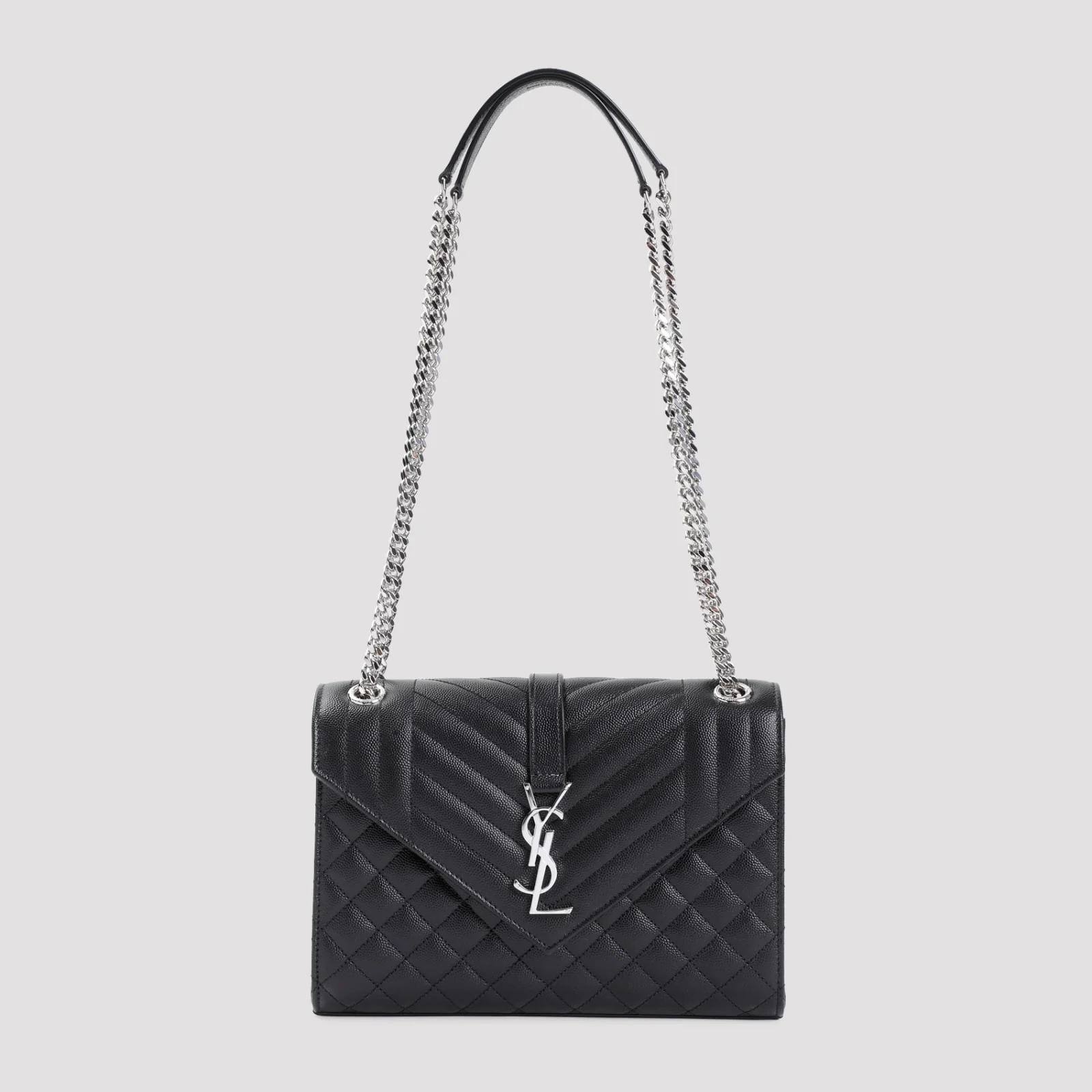 Saint Laurent YSL Envel Shoulder Bag - Black - Image 3