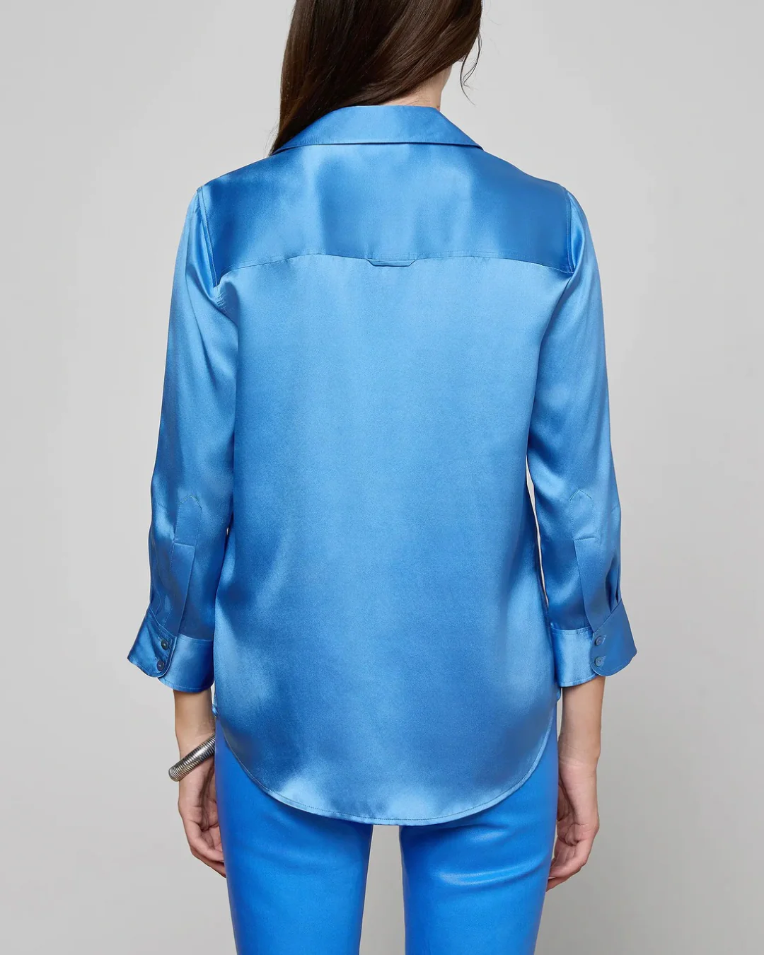 L'agence Dani 3/4 Sleeve Blouse - Regatta Blue - Image 6