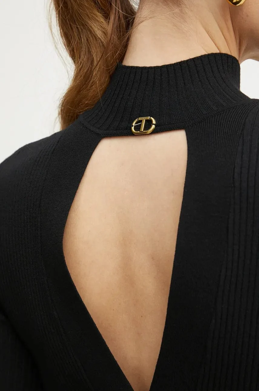 Twinset Chandail Dos Ouvert Top - Black - Image 4