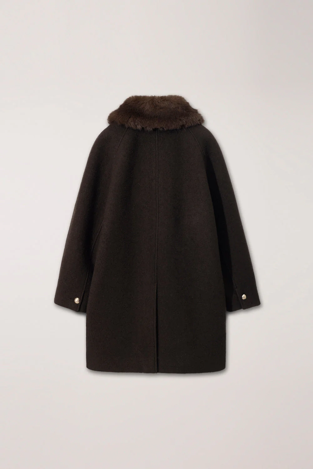 Dunst Boucle Wool Half Coat - Brown - Image 13