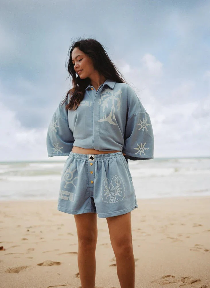 CIAO CIAO Palm Bungalow Boxer Short - Blue - Image 3