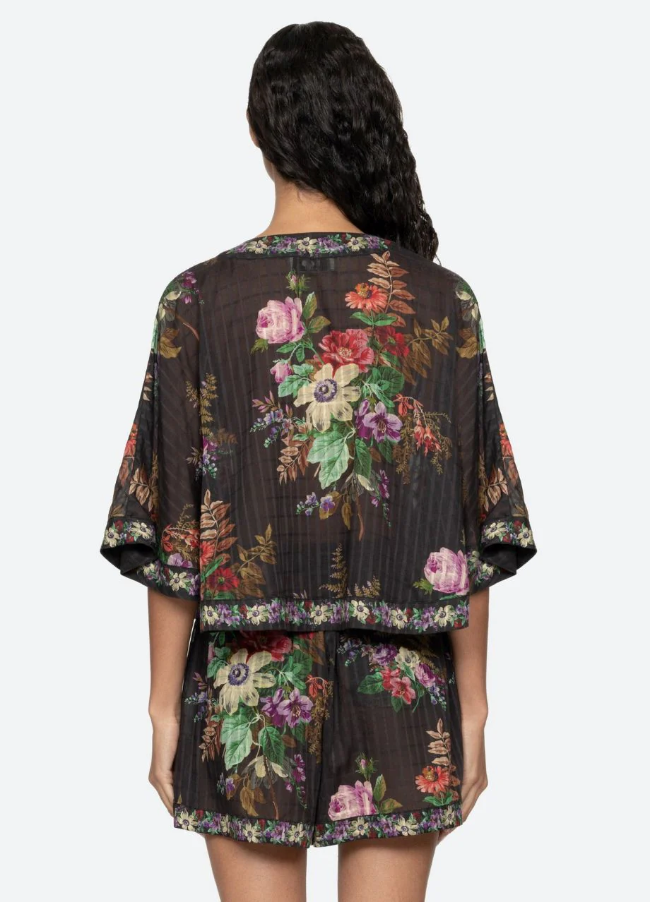 Sea NY Viktoria Print Tie Front Top - Image 3